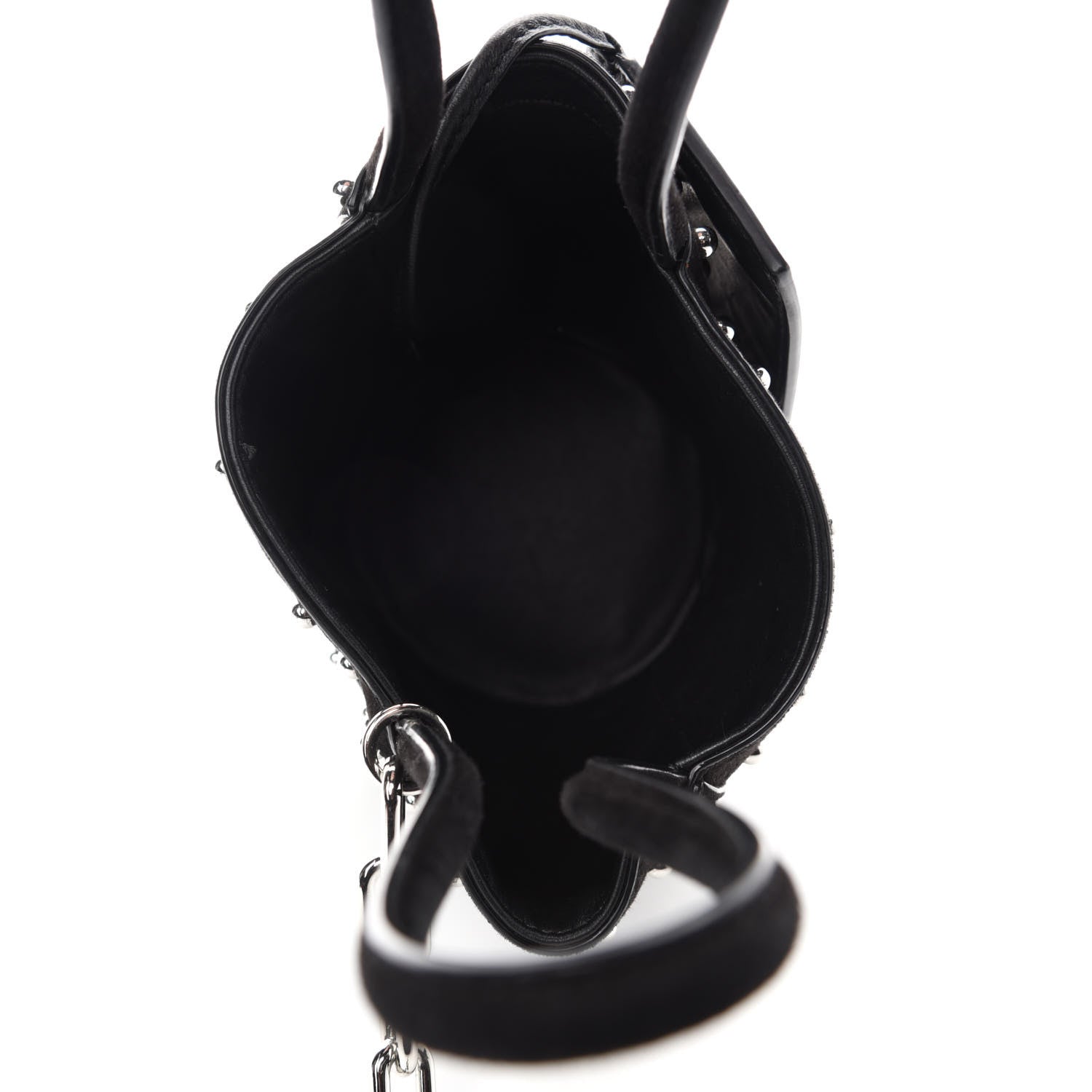 Alexander Wang Suede Studded Mini Roxy Bucket Bag Black 5 of 9