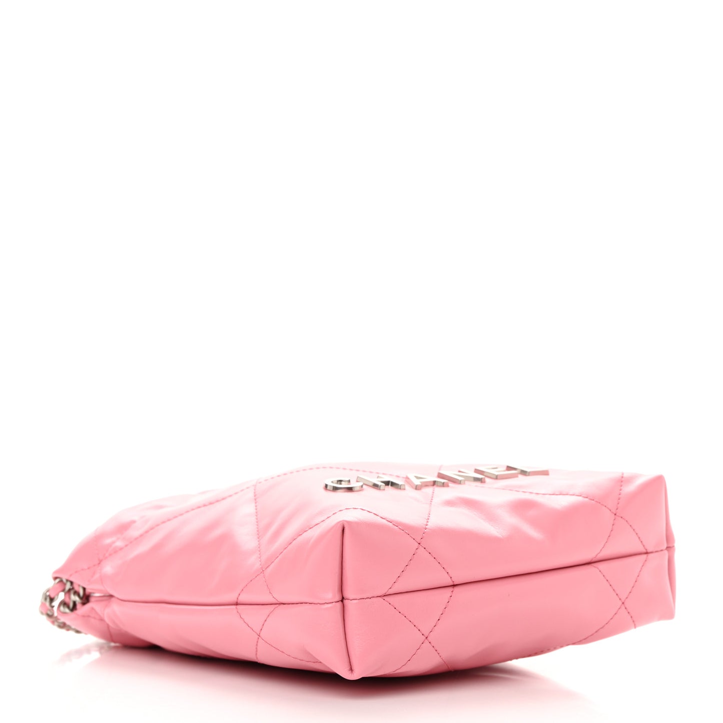 Shiny Calfskin Quilted Mini Chanel 22 Pink