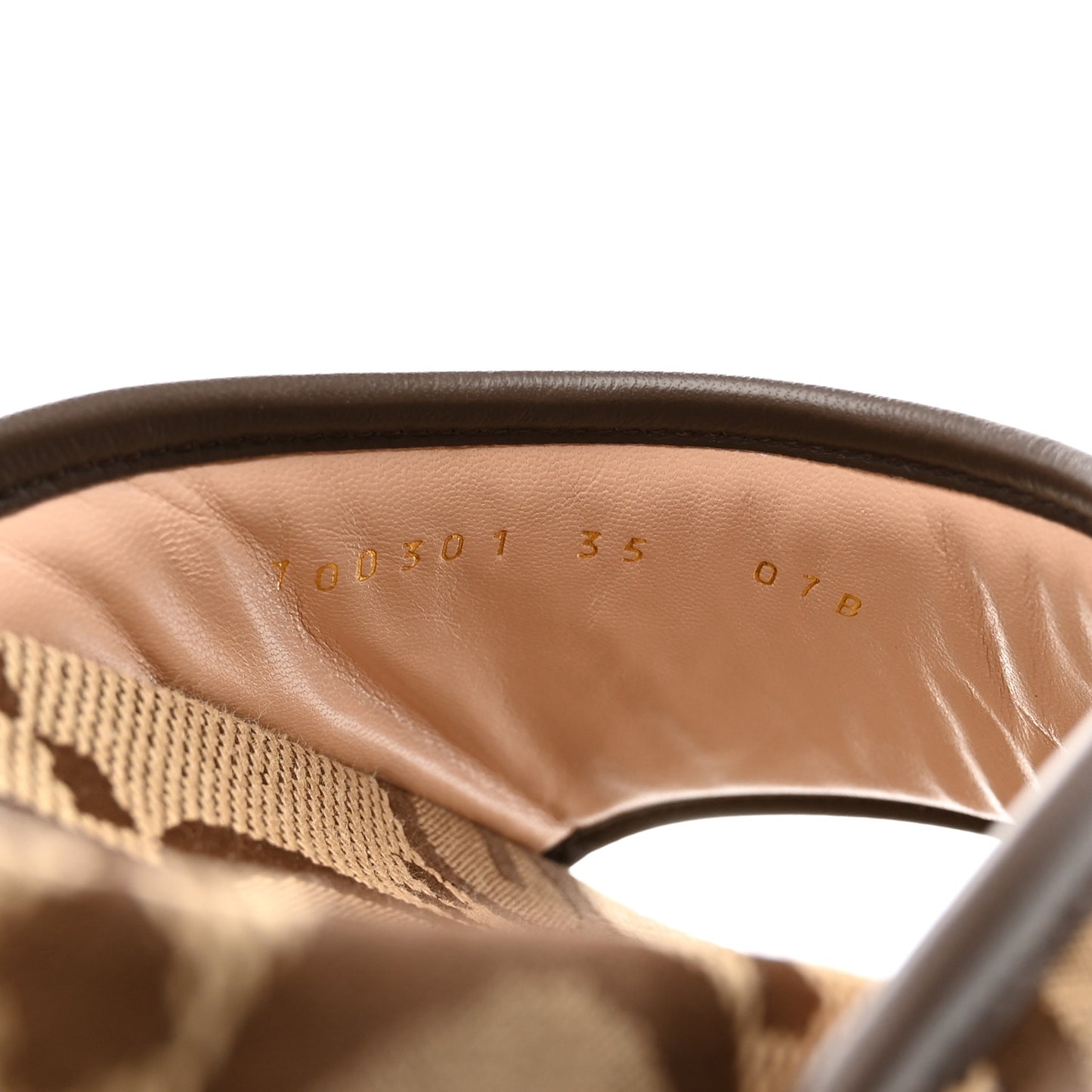 Monogram Jumbo GG Nappa Samoa Platform 40mm Slide Sandals 35 Camel Ebony New Acero