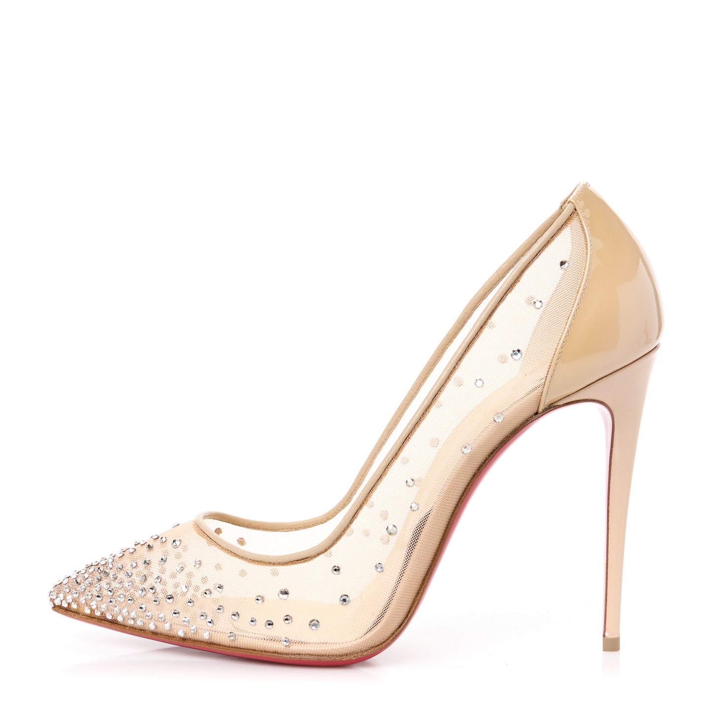 Suede Lame Crystal Strass Follies 100 Pumps 39 Light Silk