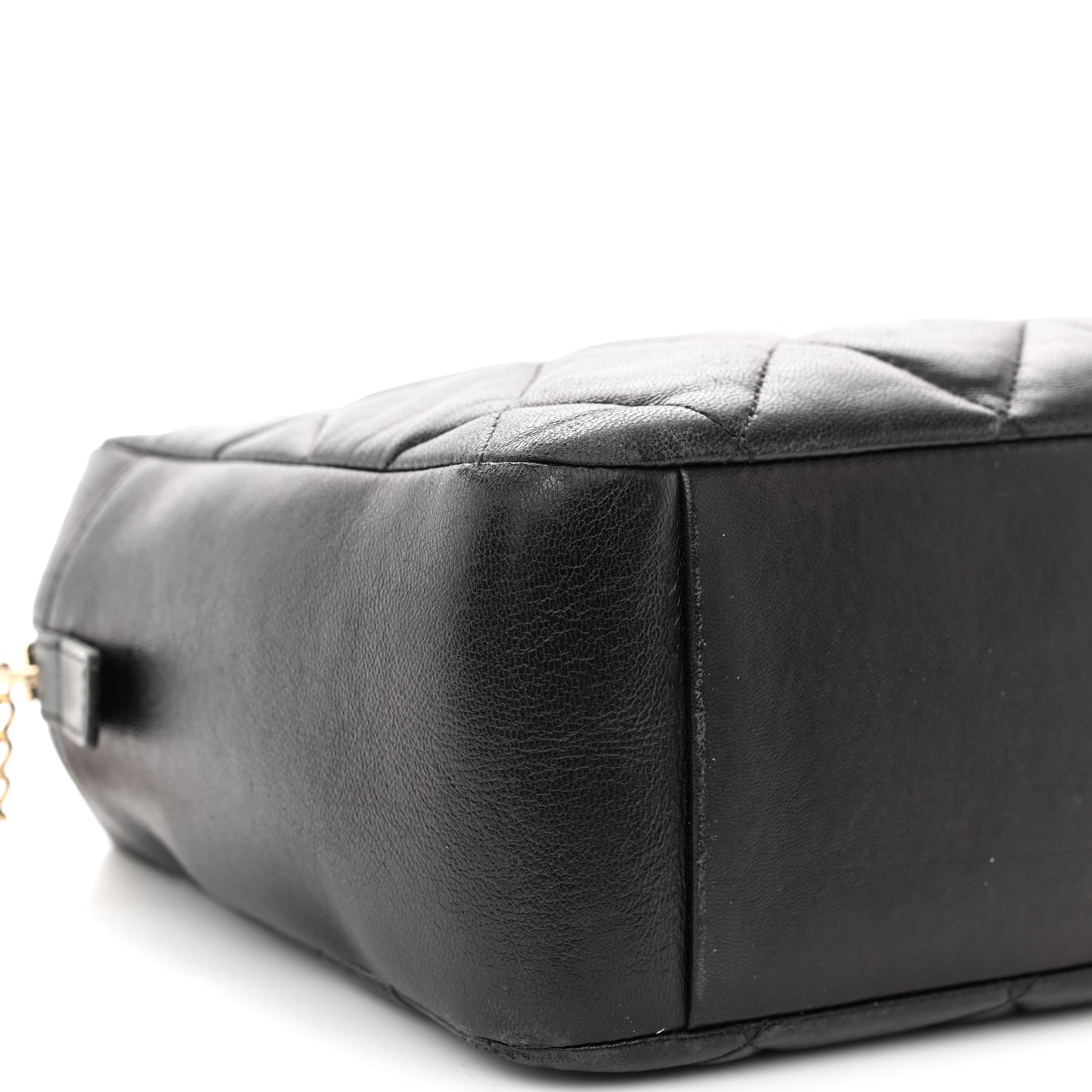 Calfskin Quilted Small Ballerine Camera Case Black