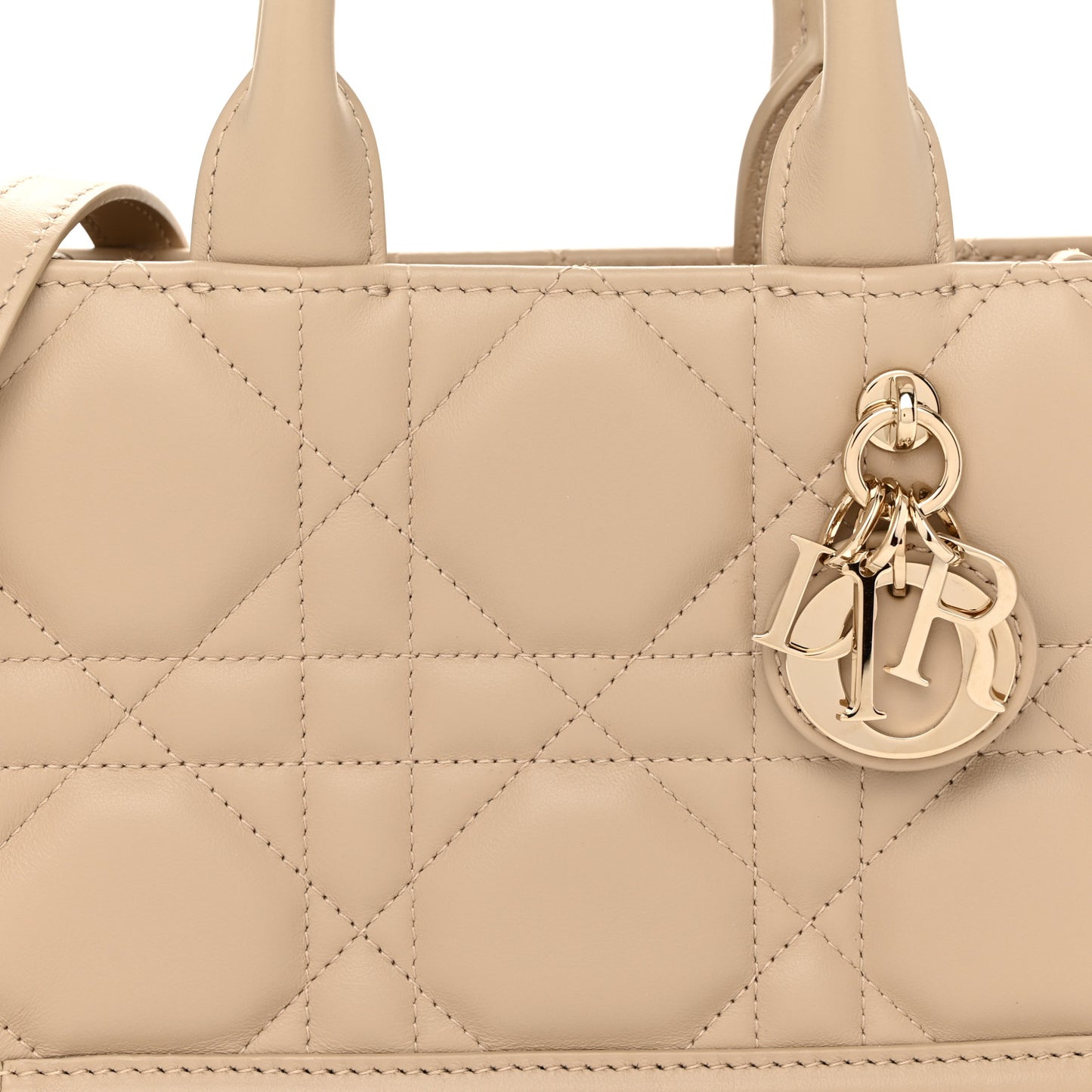 Calfskin Macrocannage Mini Book Tote Trench Beige