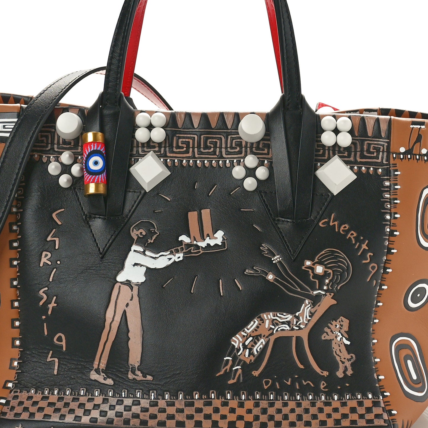 Calfskin Greekaba Tote Multicolor