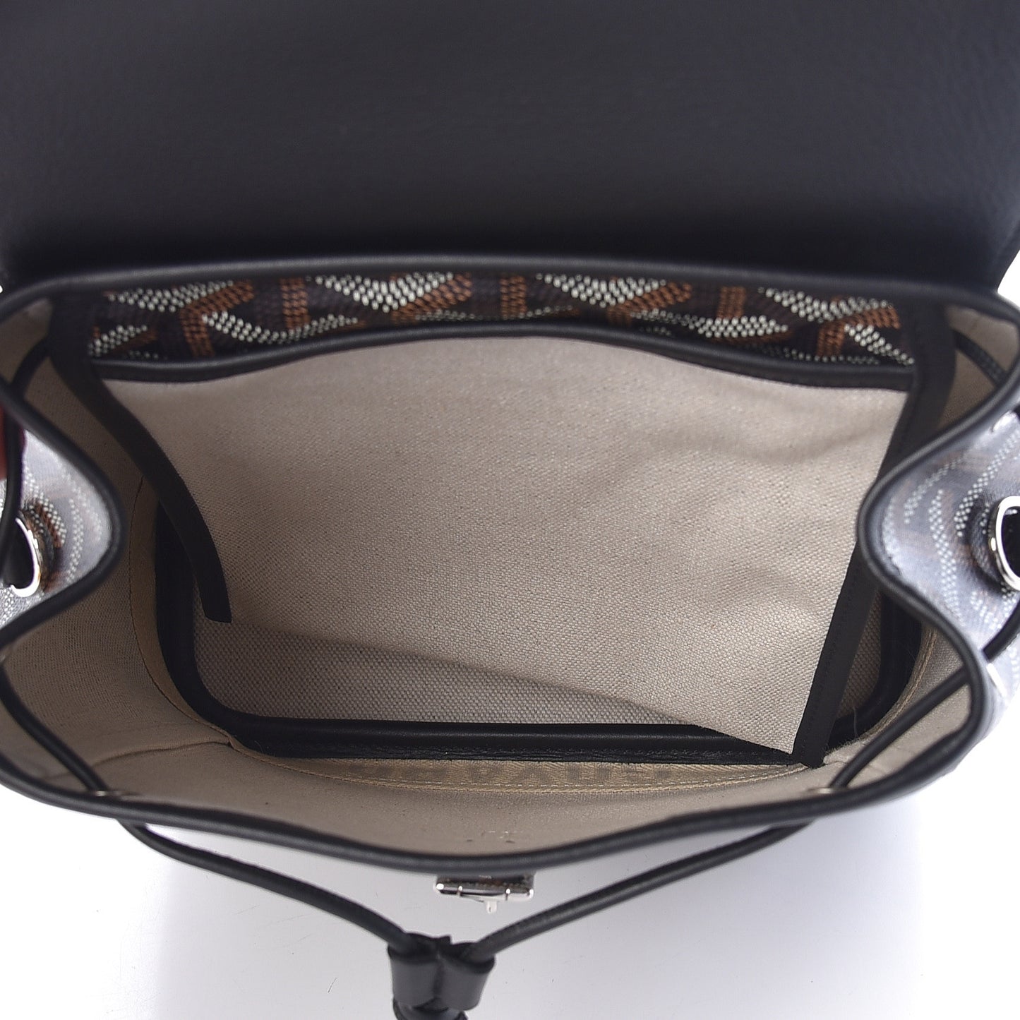 Goyardine Calfskin Mini Alpin Backpack Black