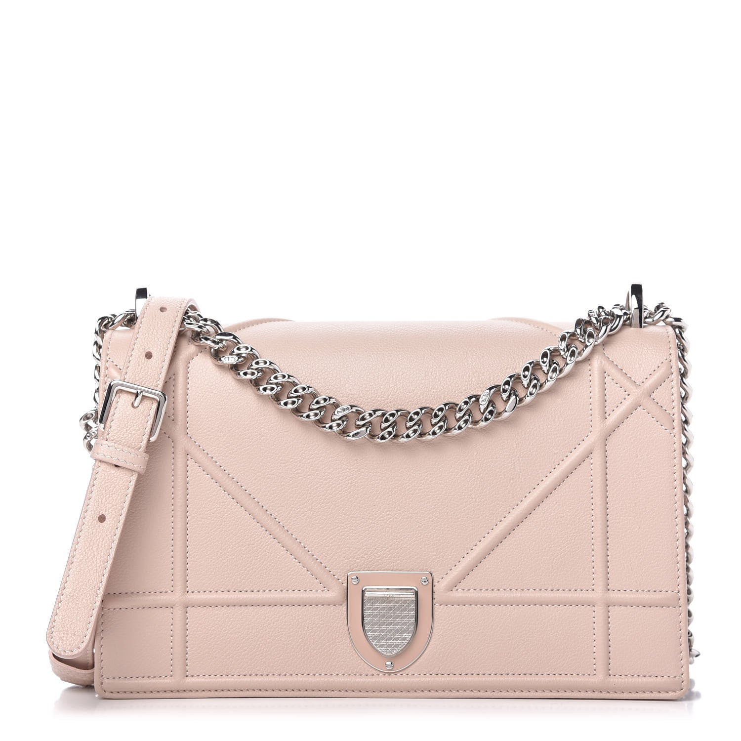 Christian Dior Grained Calfskin Cannage Medium Diorama Flap Bag Rose Poudre 1 of 11