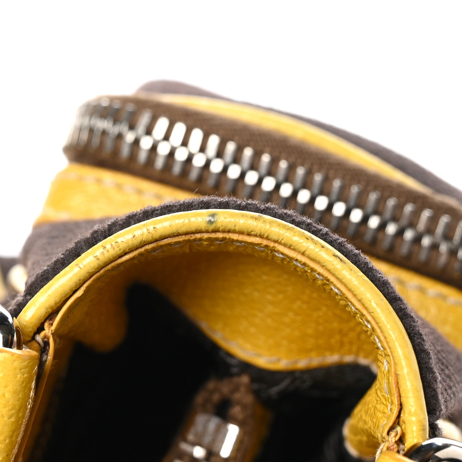 Prada Canapa Cinghiale Shoulder Bag Yellow 12 of 13