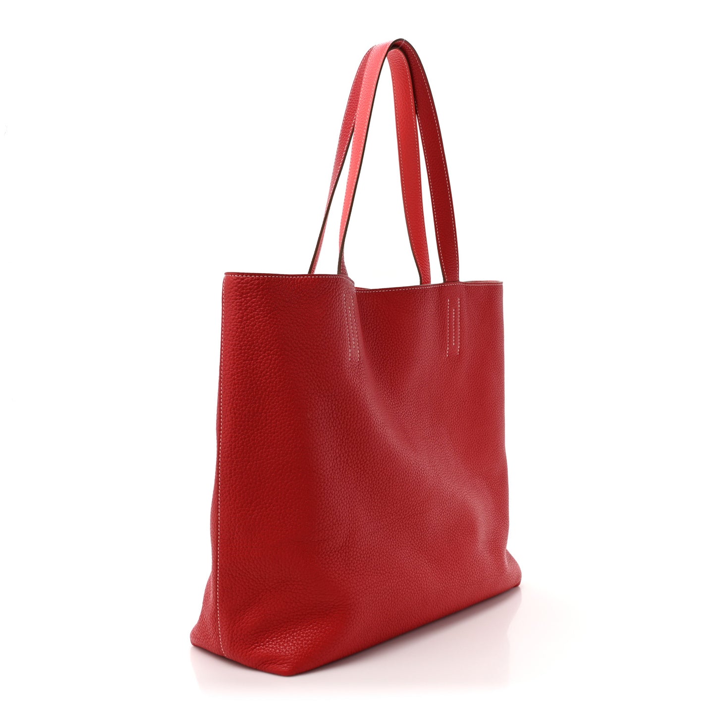 Taurillon Clemence Double Sens Reversible Tote 36 Rose Jaipur Bougainvillea