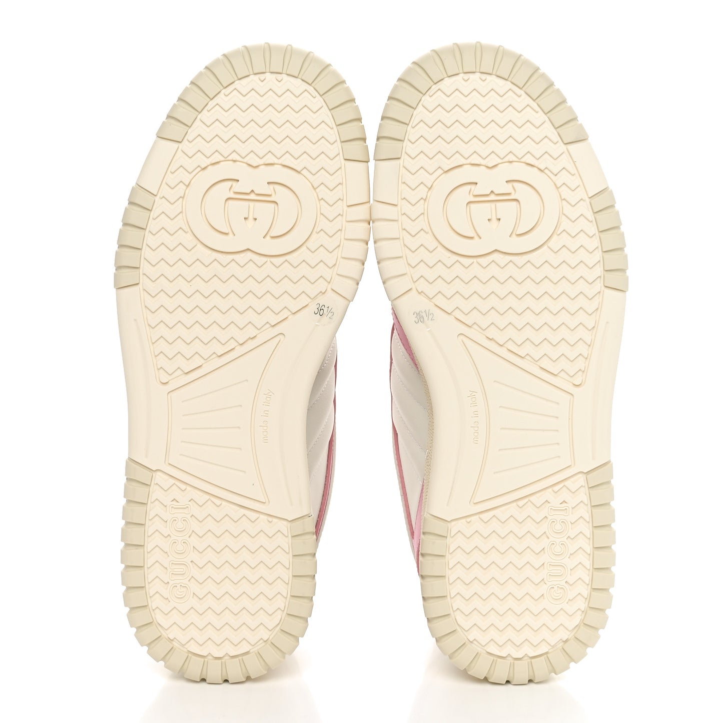 Calfskin Womens Re-Web Sneakers 36.5 White Pink