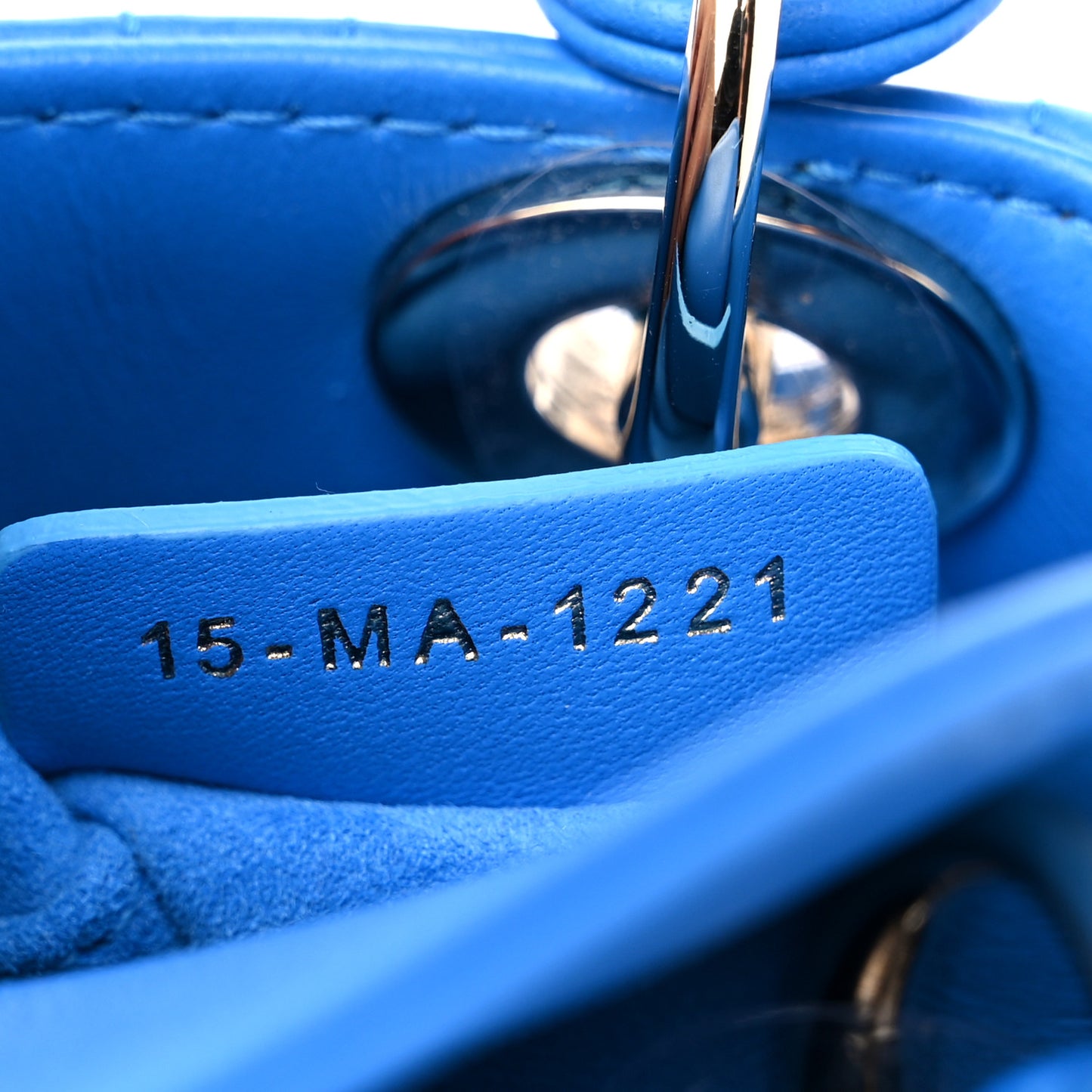 Lambskin Cannage Micro Lady Dior Blue