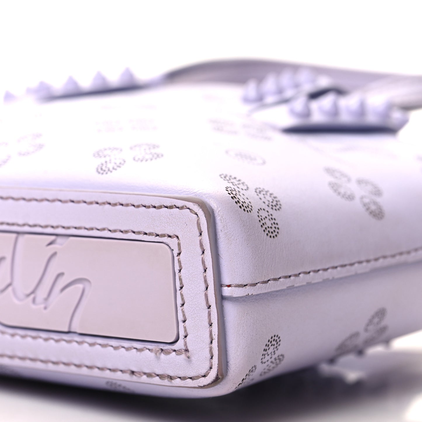 Calfskin Loubinthesky Mini East West Cabata Tote Lavender