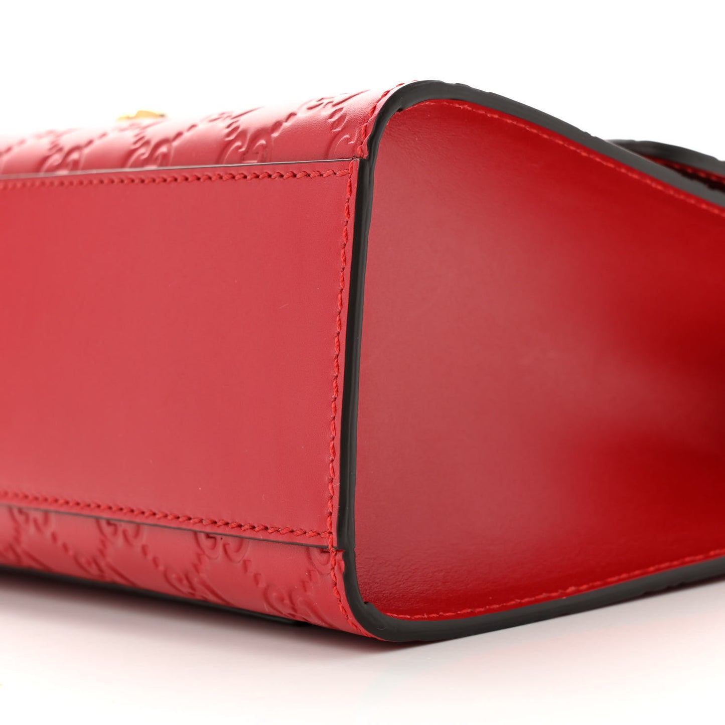 Guccissima Medium Padlock Shoulder Bag Hibiscus Red