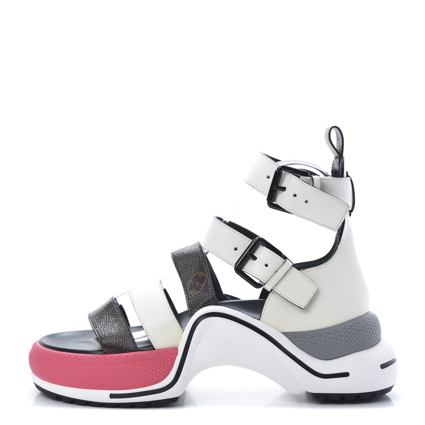 Patent Monogram LV Archlight Sandal 38 White