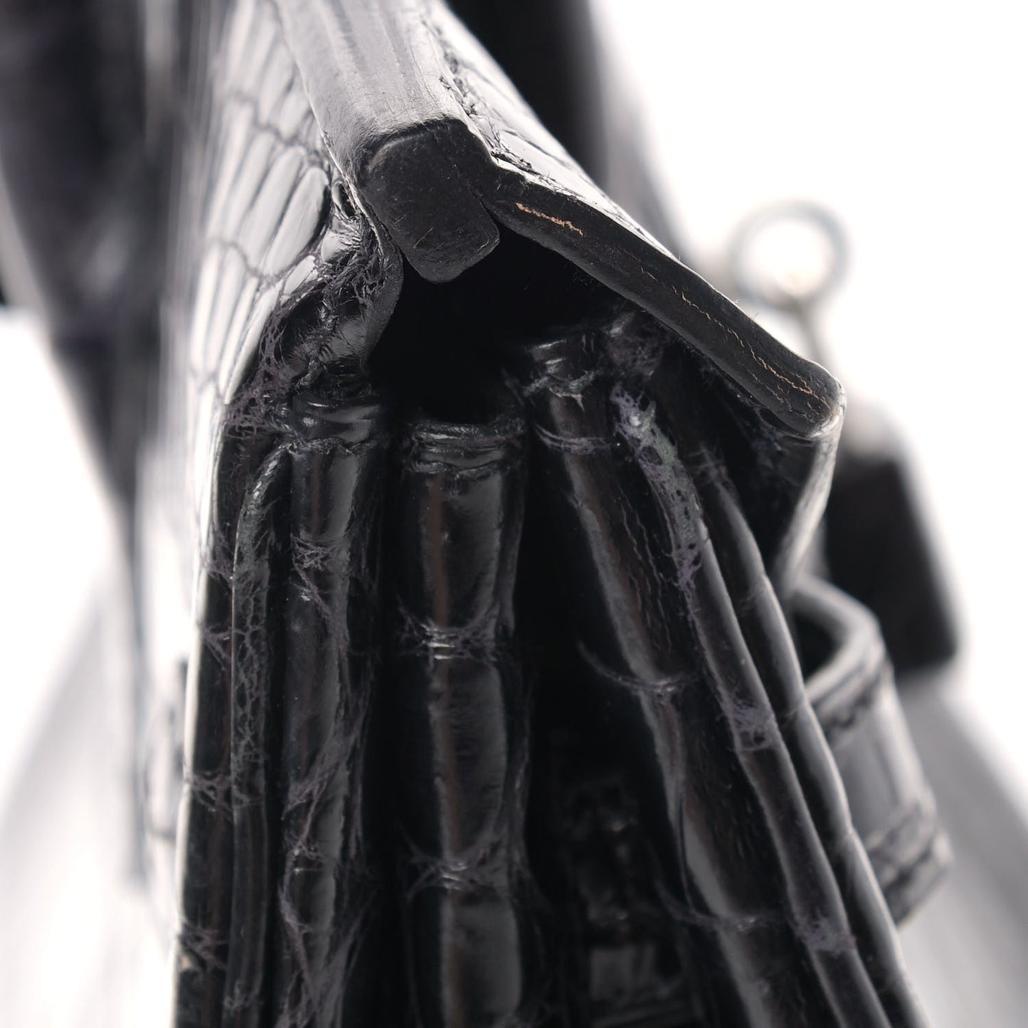 Shiny Porosus Crocodile Birkin 35 Black