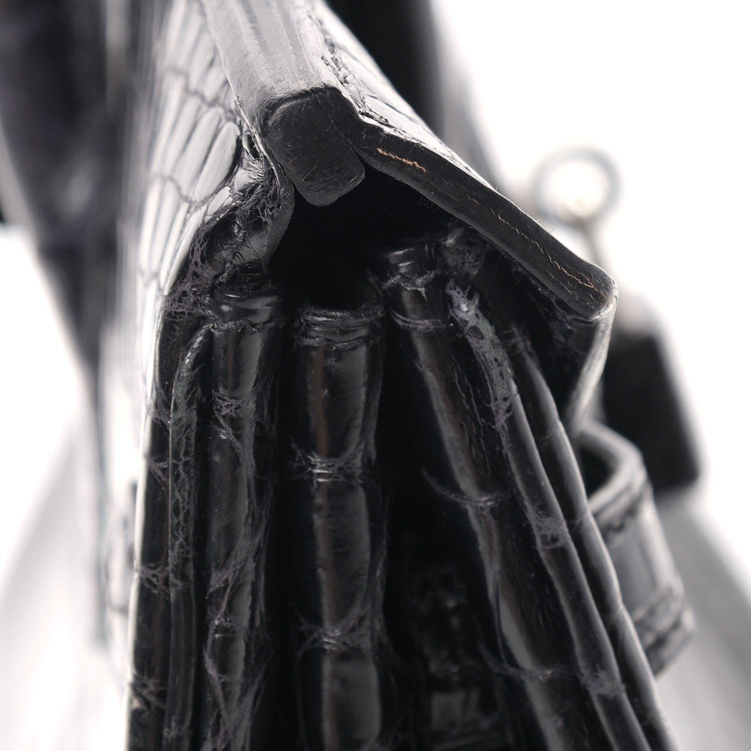 Hermes Shiny Porosus Crocodile Birkin 35 Black 15 of 15