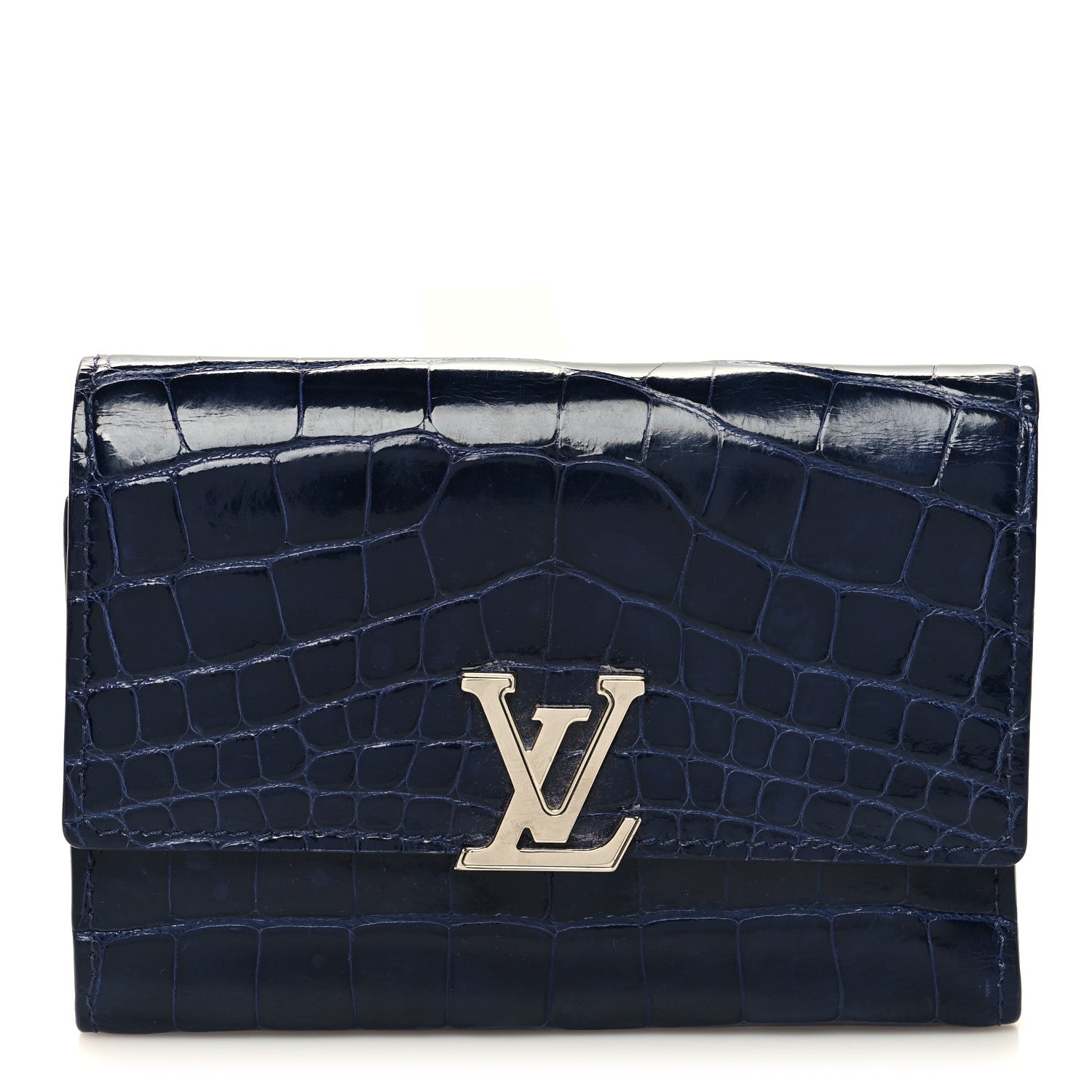 Louis Vuitton Crocodile Capucines Compact Wallet Saphir 1650124