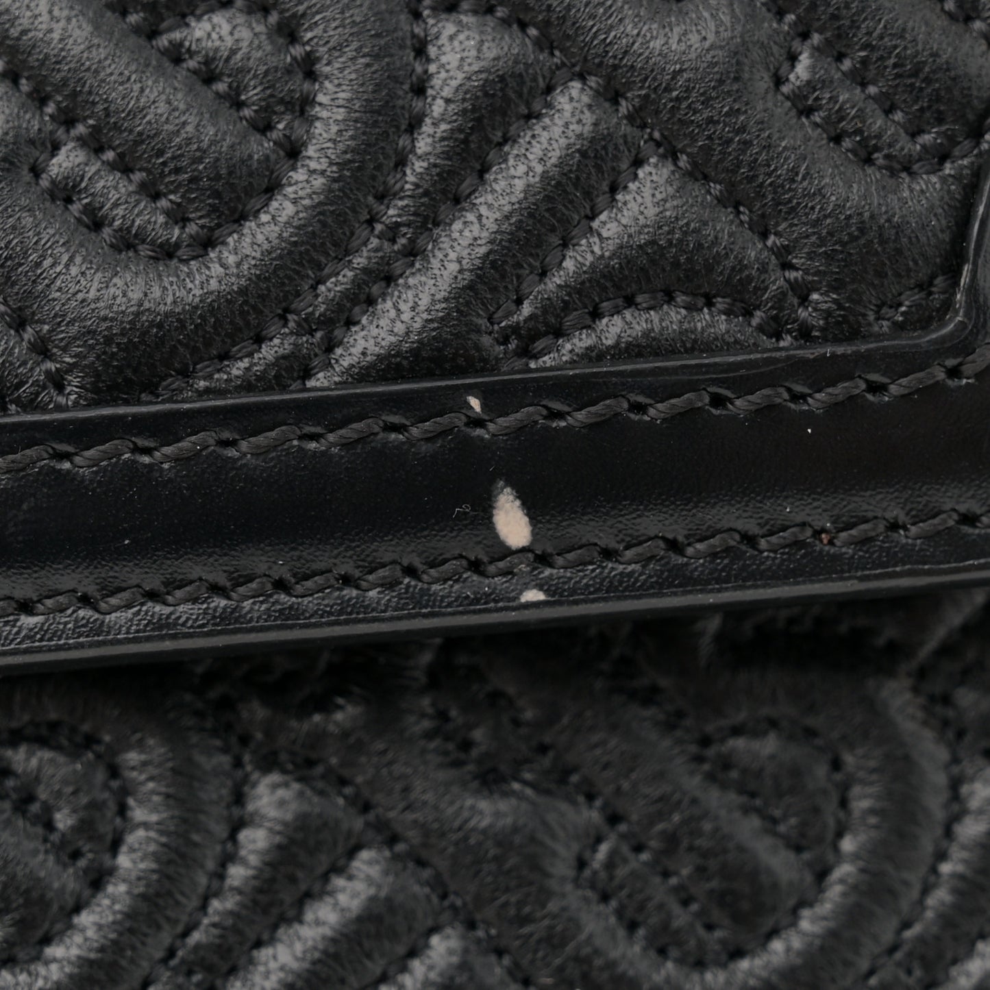 Calfskin Monogram Embossed Small TB Chain Bag Black