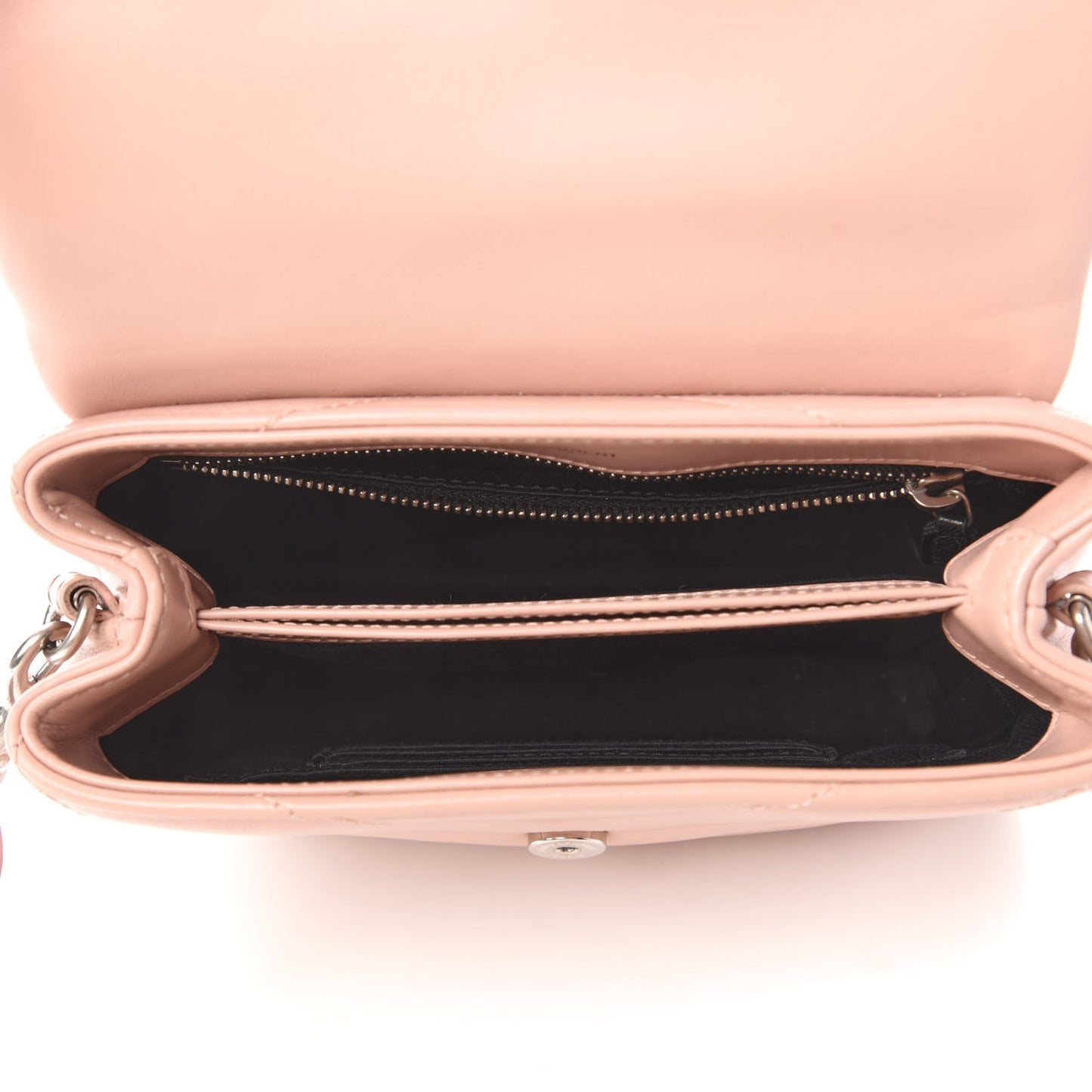 Calfskin Y Quilted Monogram Toy Loulou Crossbody Bag Pale Pink