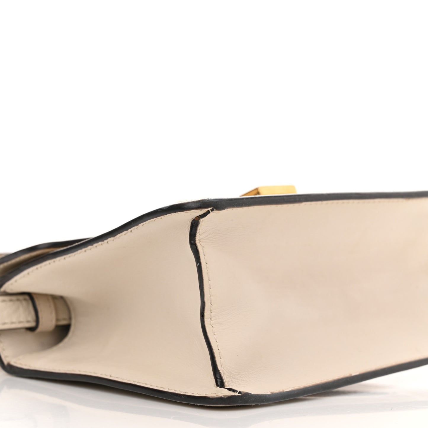 Calfskin Mini Sylvie Top Handle Bag White