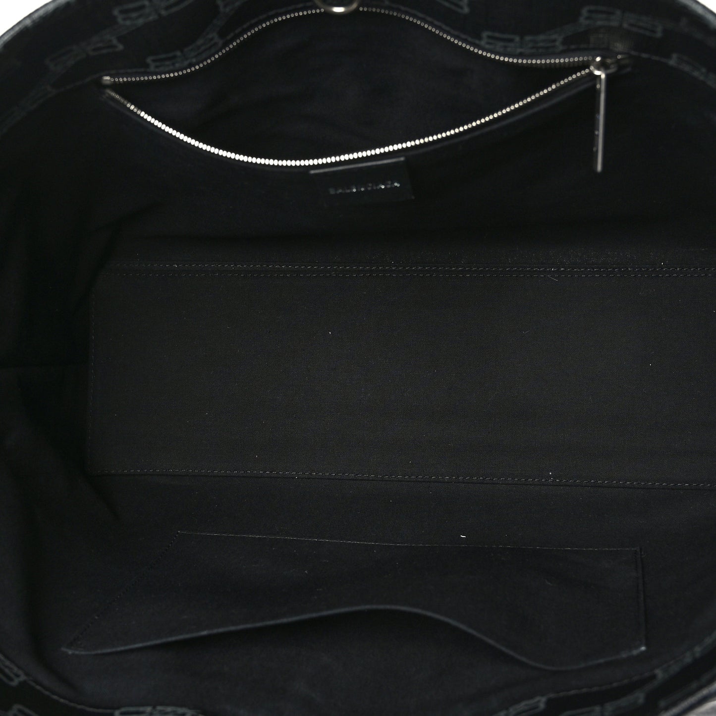 Coated Canvas BB Monogram Medium Signature East West Shopper Bag Black Grey