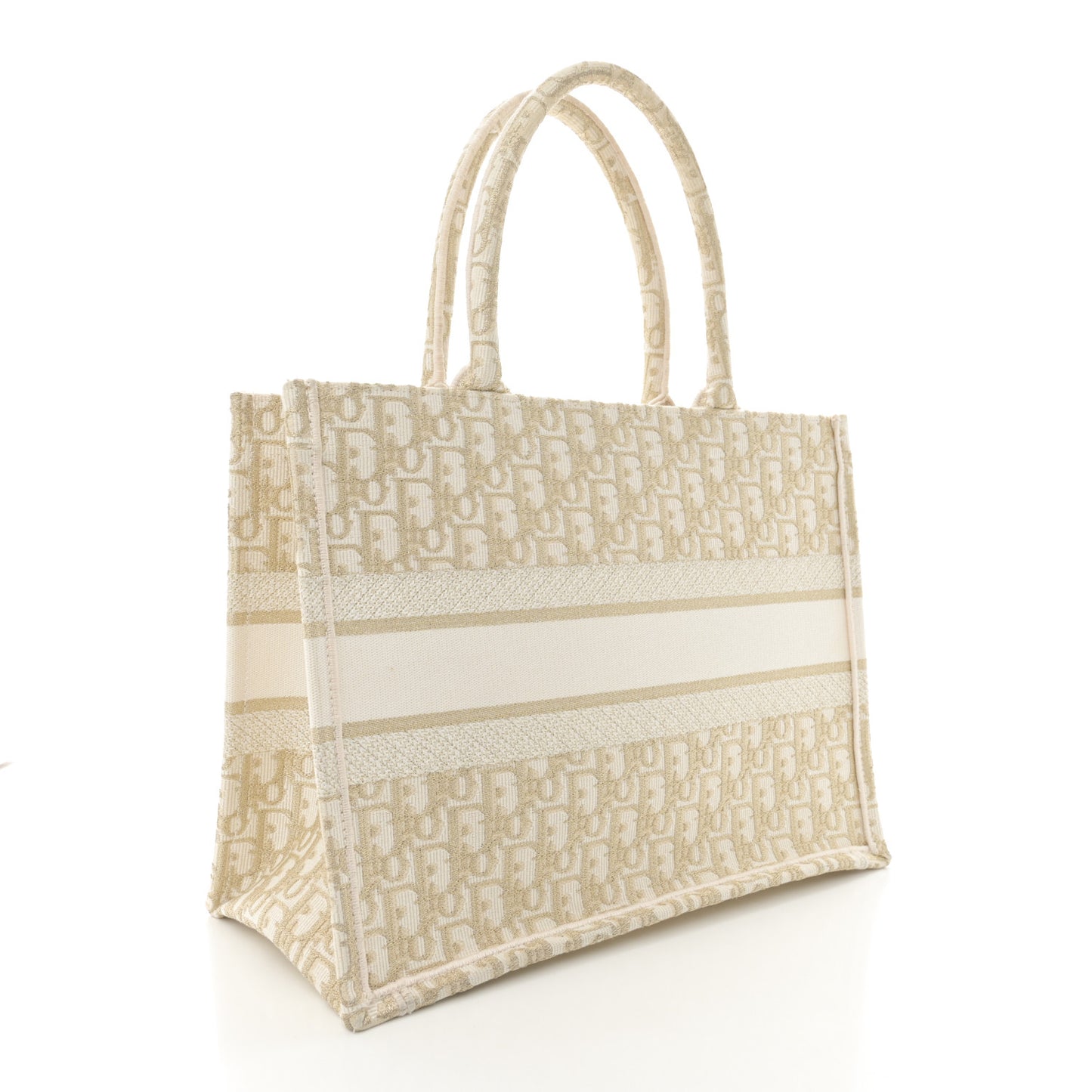 Oblique Medium Book Tote Gold Multicolor