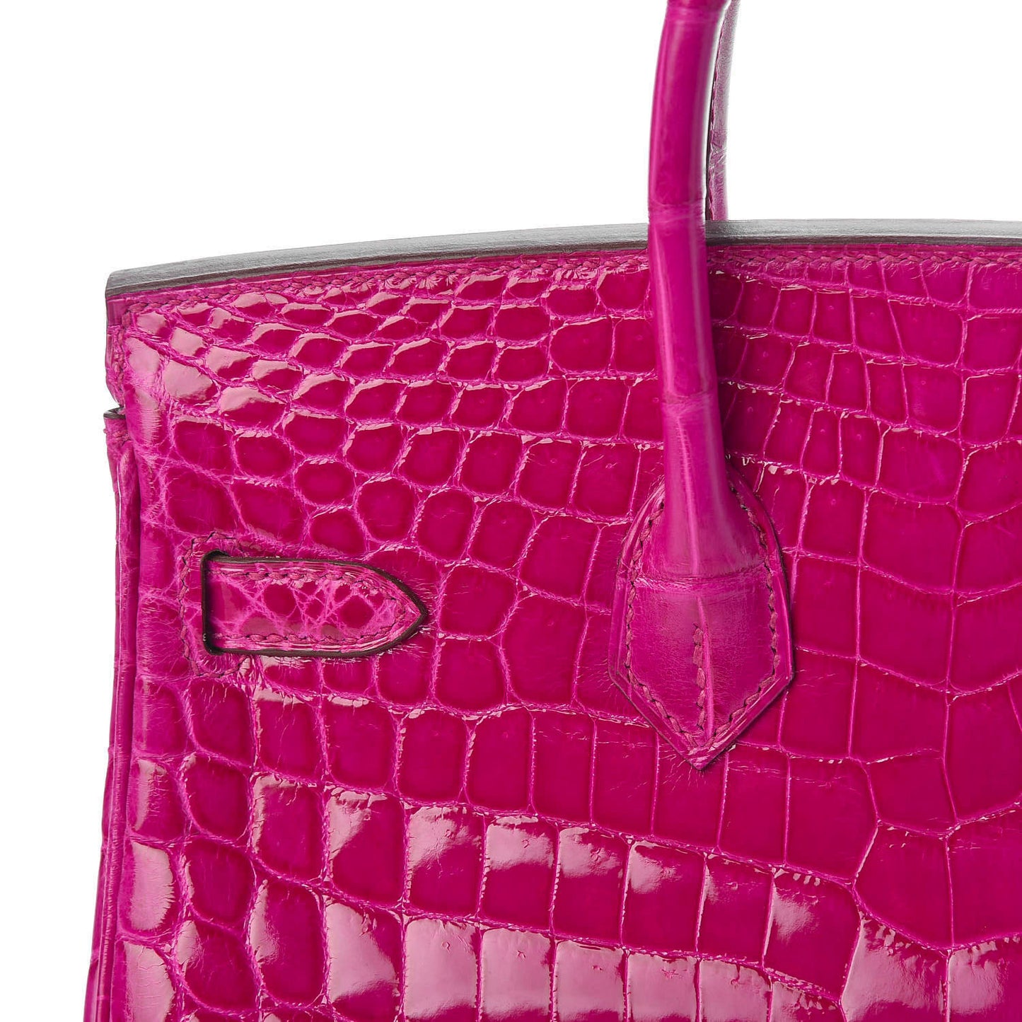 Shiny Niloticus Crocodile Birkin 25 Rose Scheherazade