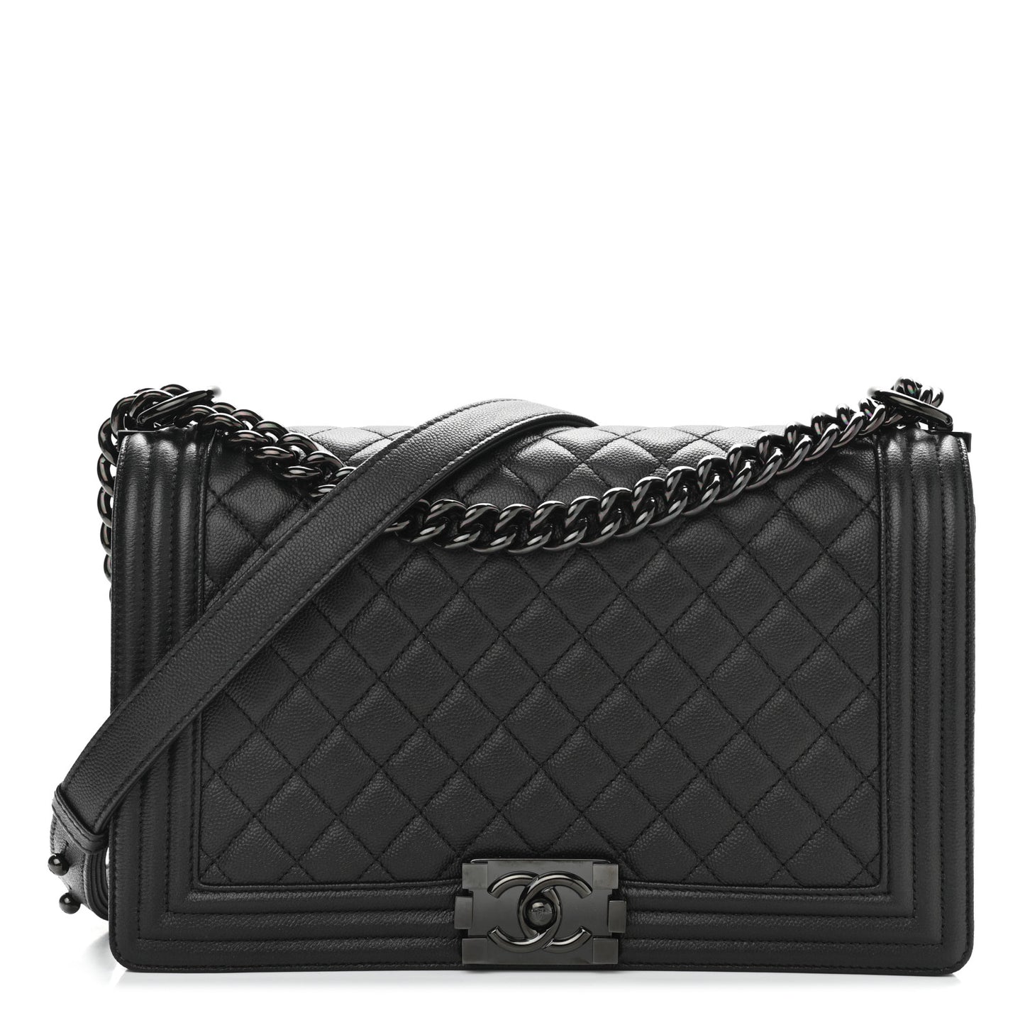 Caviar Quilted New Medium Boy Flap So Black