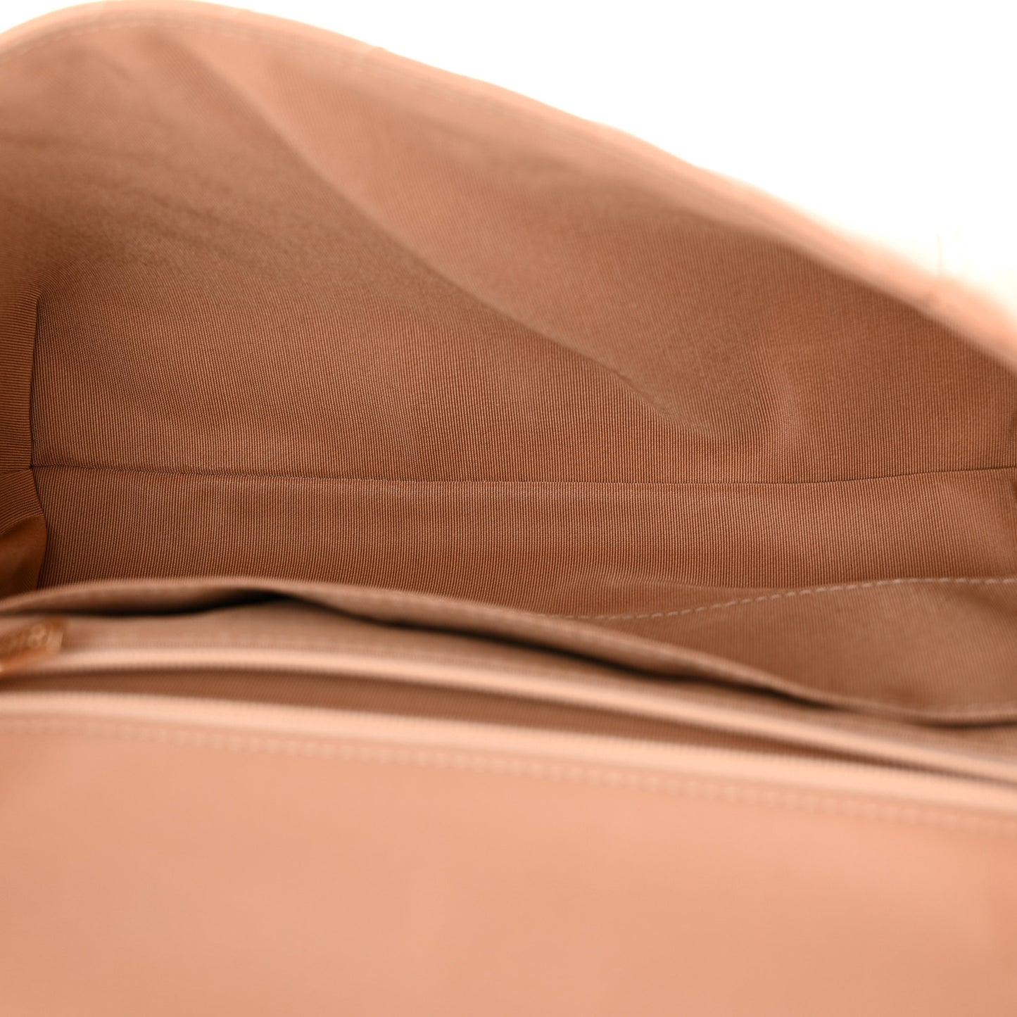 Calfskin Quilted Medium Daily Chevron Flap Beige