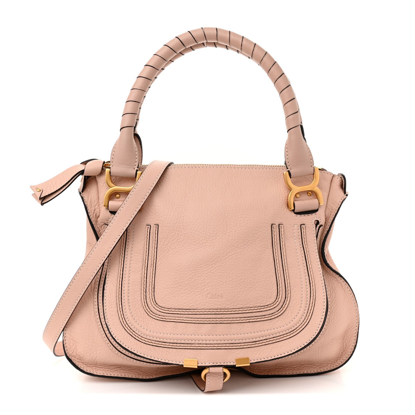 Calfskin Medium Marcie Satchel Blush Nude