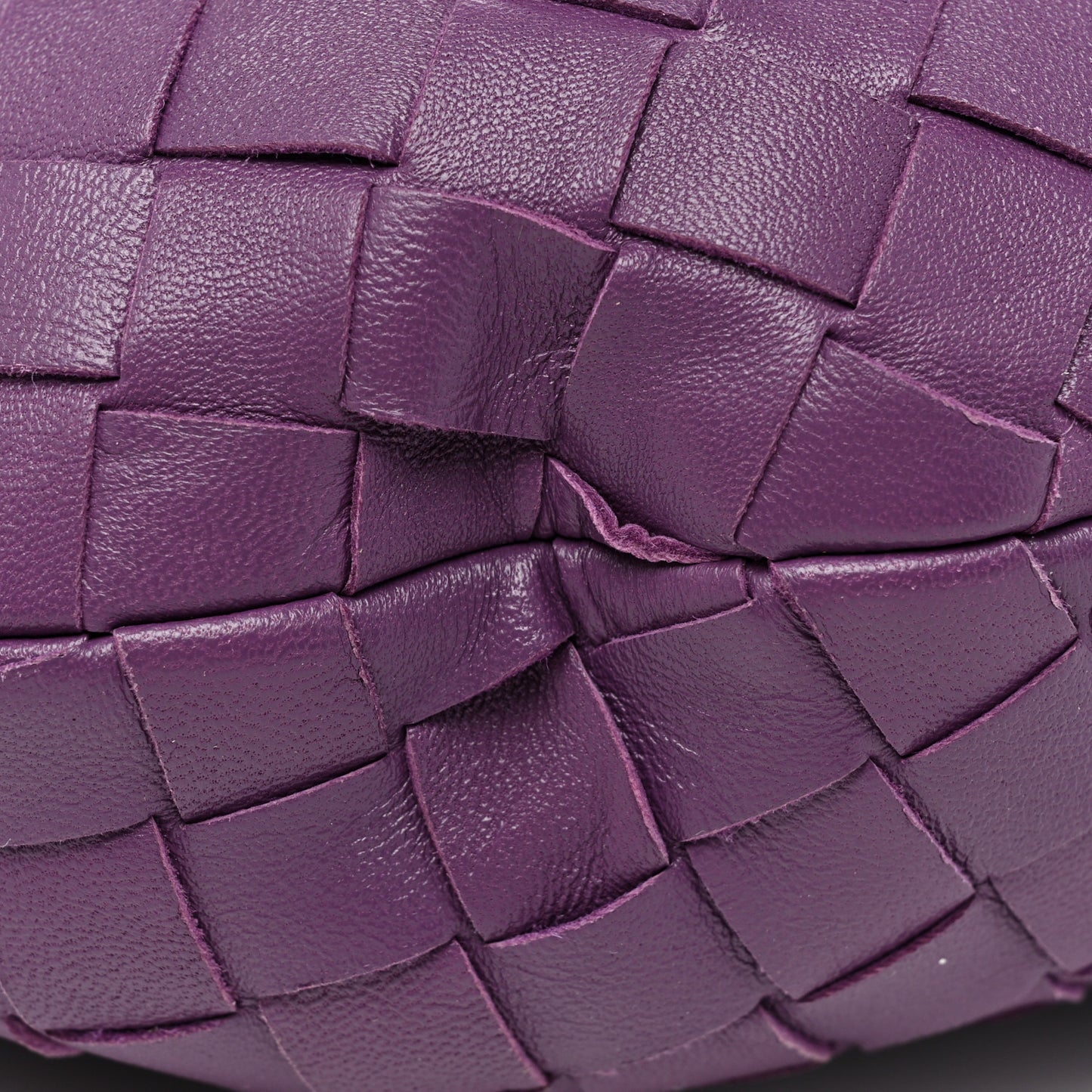 Nappa Intrecciato Teen Jodie Hobo Eggplant