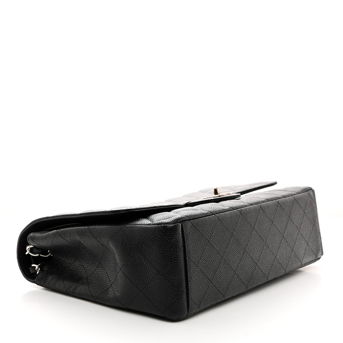 Caviar Quilted Maxi Double Flap Black