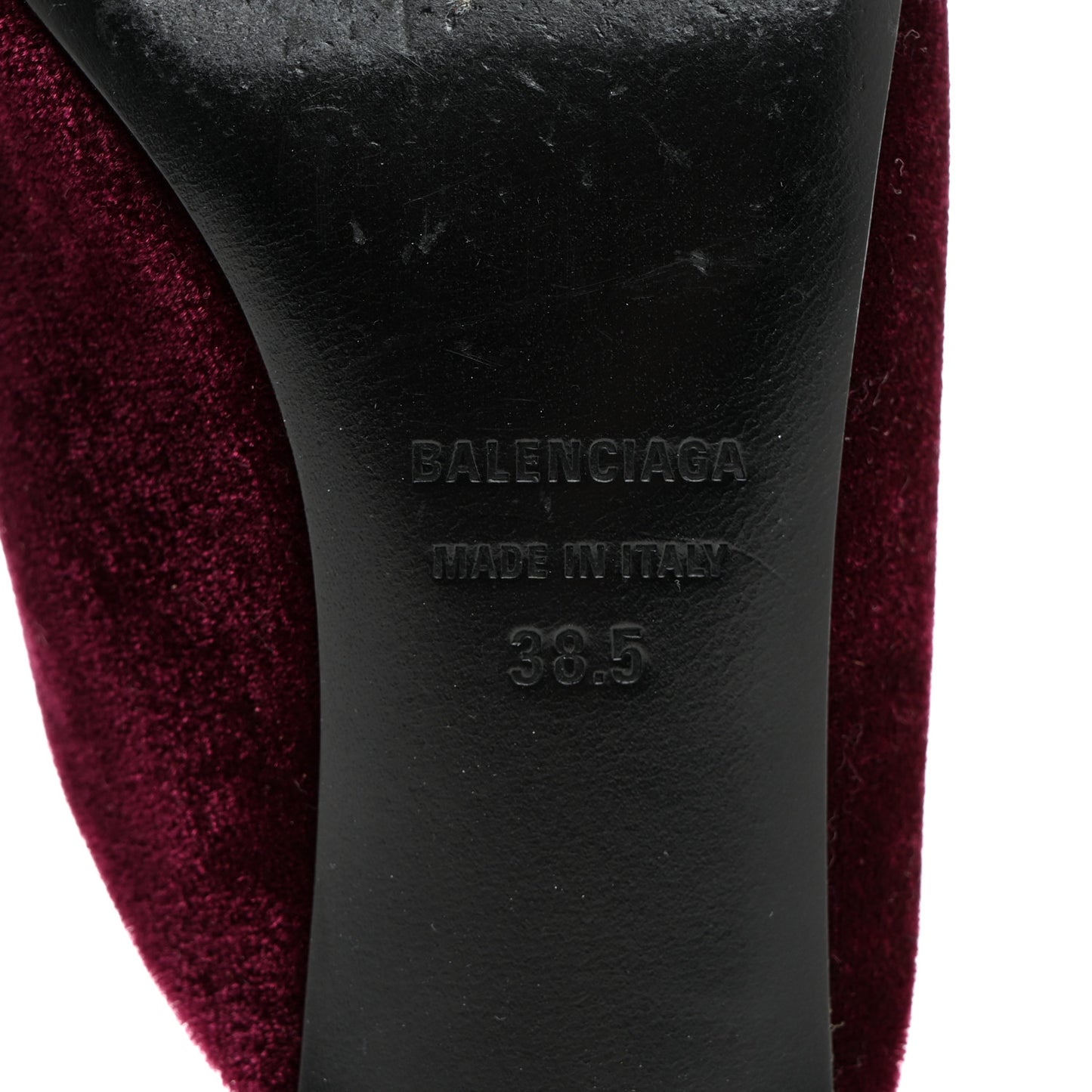 Velvet Extreme BB Knife Pointed Toe 40mm Mules 38.5 Rouge Prune