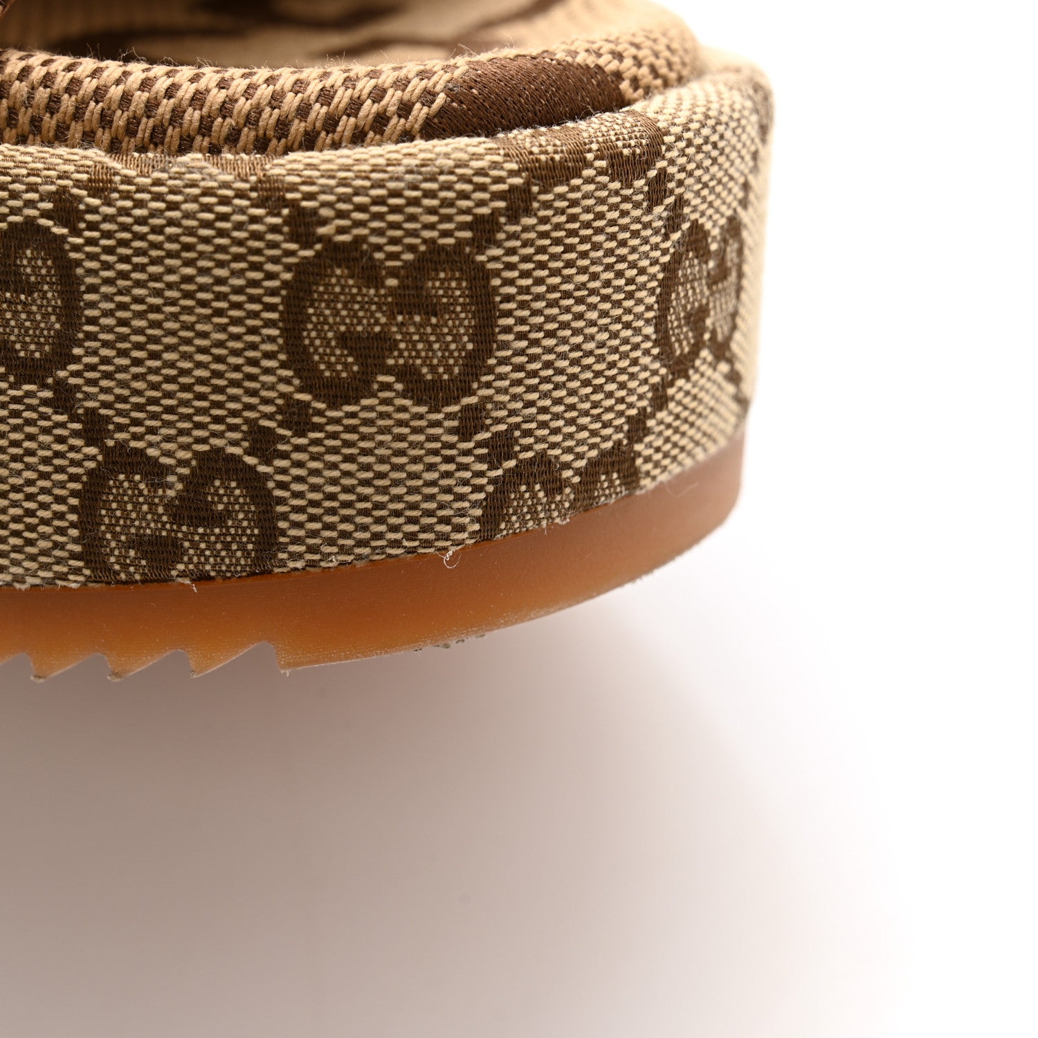 Gucci Monogram Jumbo GG Angelina Platform 55mm Slide Sandals 37 Beige 10 of 11