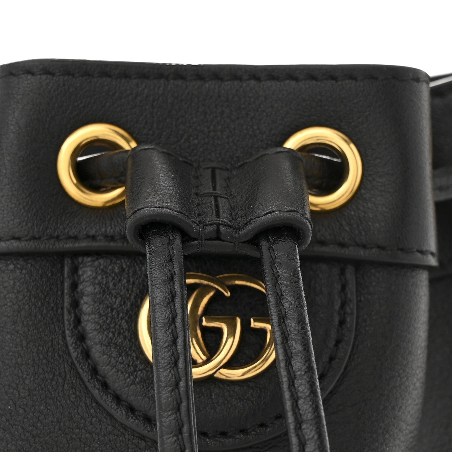 Gucci Softy Wonka Textured Dollar Calfskin Mini Diana Bucket Bag Black 8 of 12