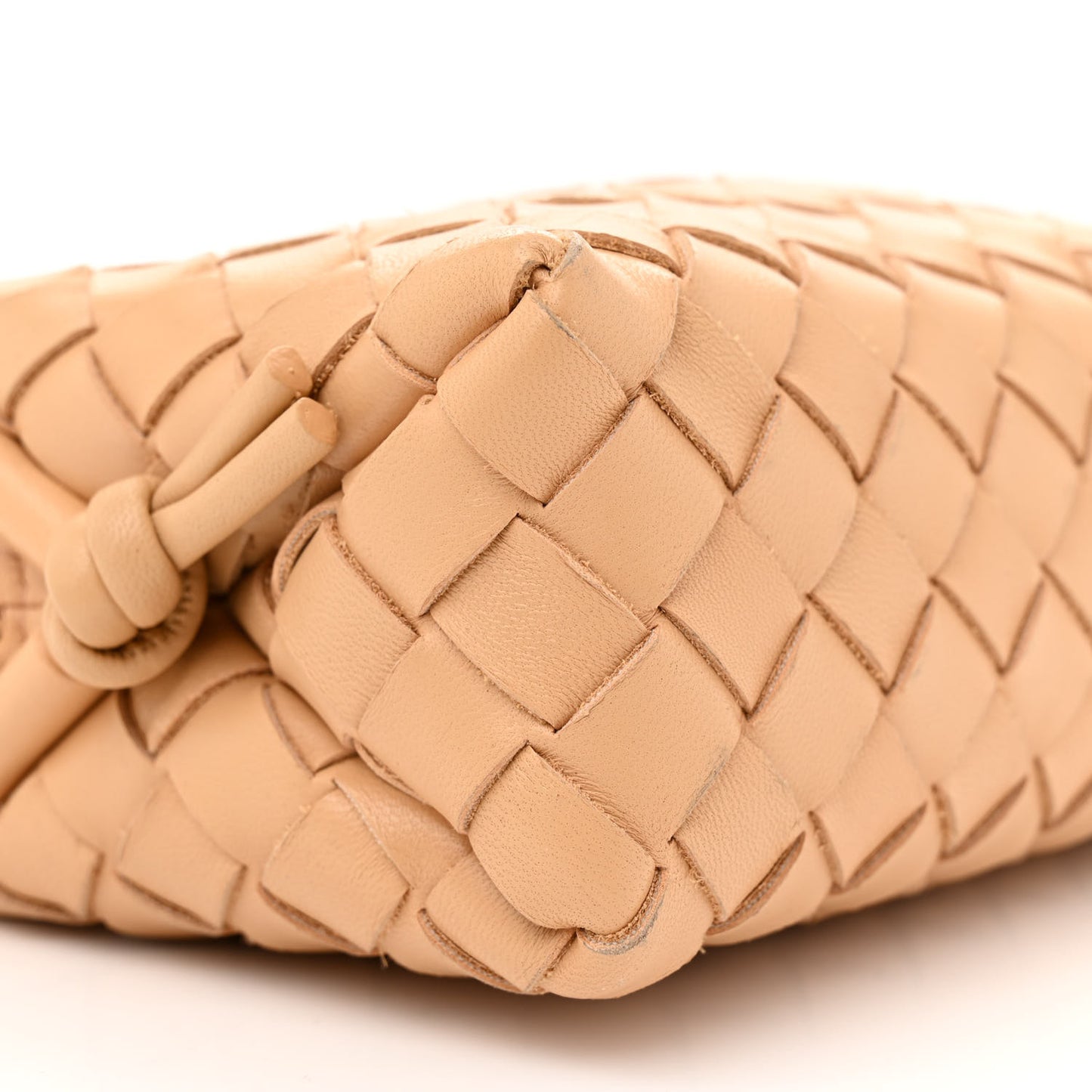 Nappa Intrecciato Mini Loop Camera Bag Almond