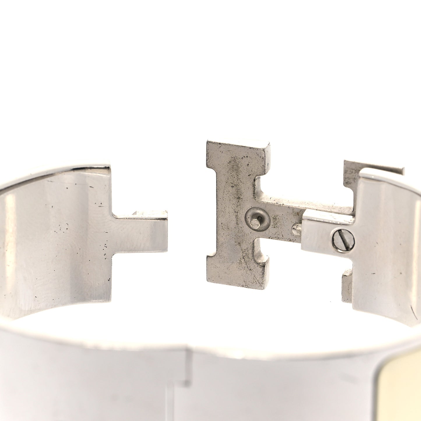 Enamel Wide Clic Clac H Bracelet PM Craie