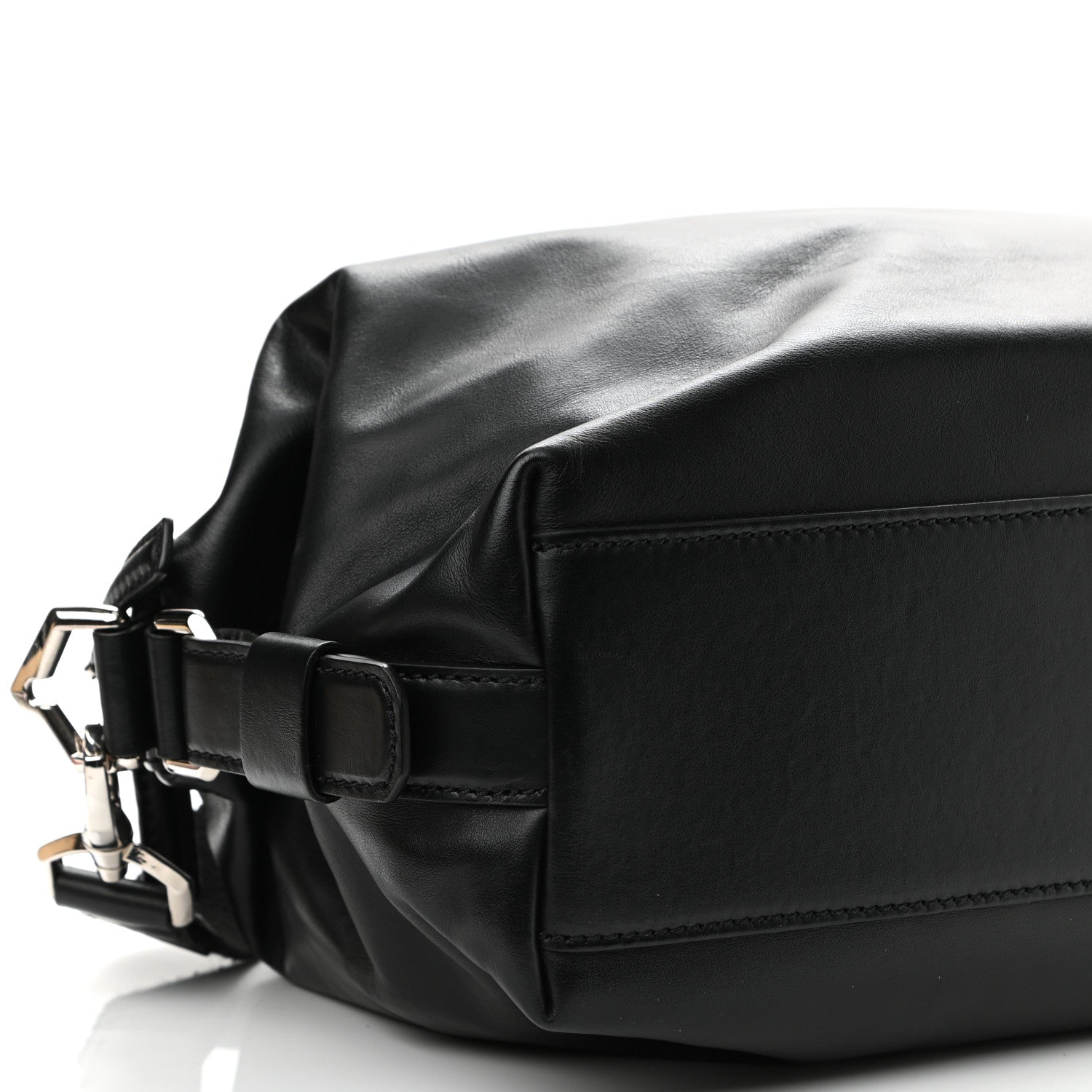 Givenchy Waxed Calfskin Small Nightingale Logo Strap Black 9 of 10