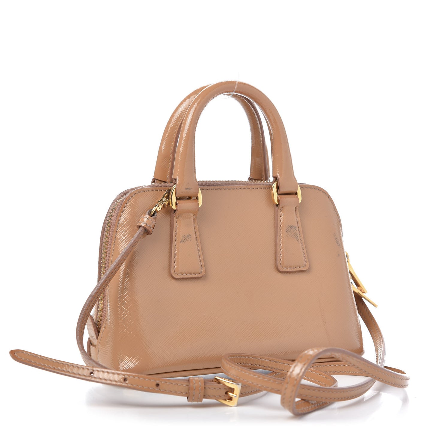 Saffiano Vernice Mini Promenade Tote Noisette
