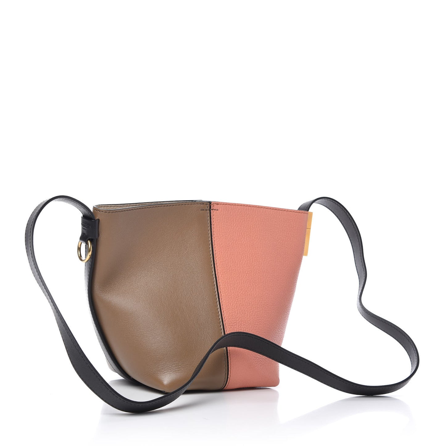 Sugar Goatskin Calfskin Mini GV Bucket Bag Coral Taupe