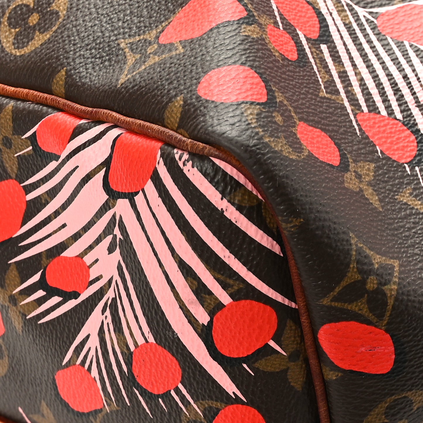 Monogram Jungle Dots Keepall Bandouliere 50 Sugar Pink Poppy