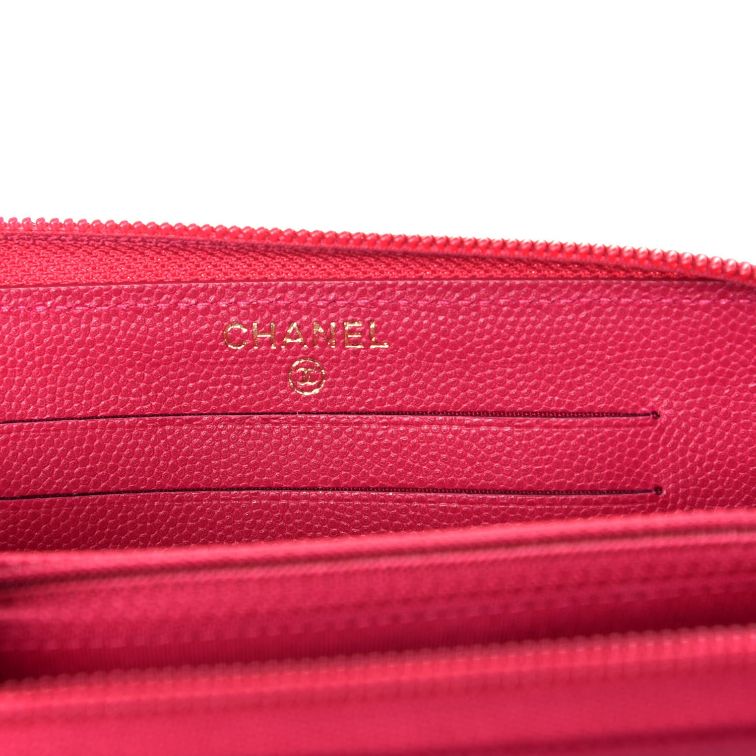 Chanel Caviar Quilted Small Boy Zip Around Wallet Fuchsia 6 of 8