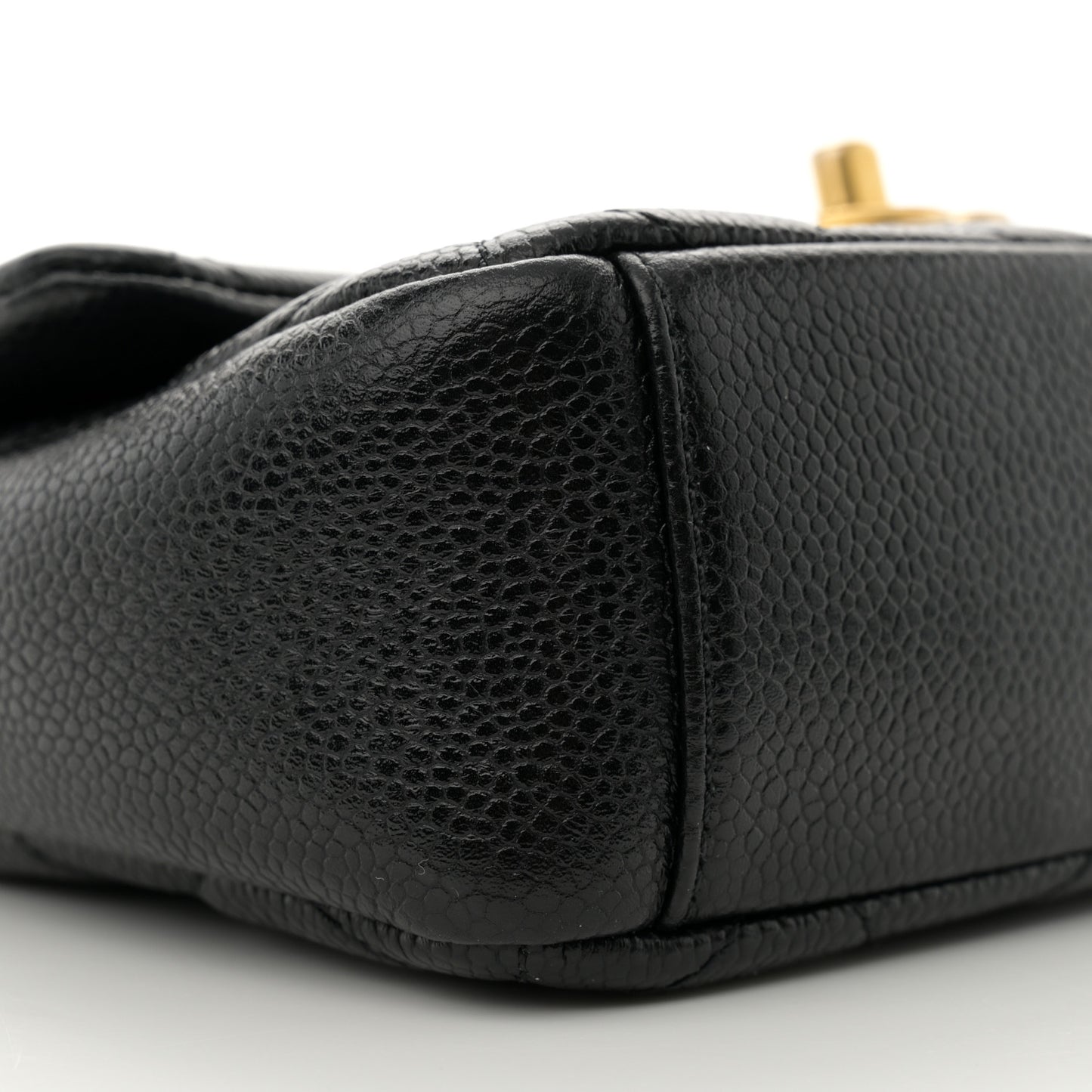 Caviar Quilted Mini Chain Soul Flap Black