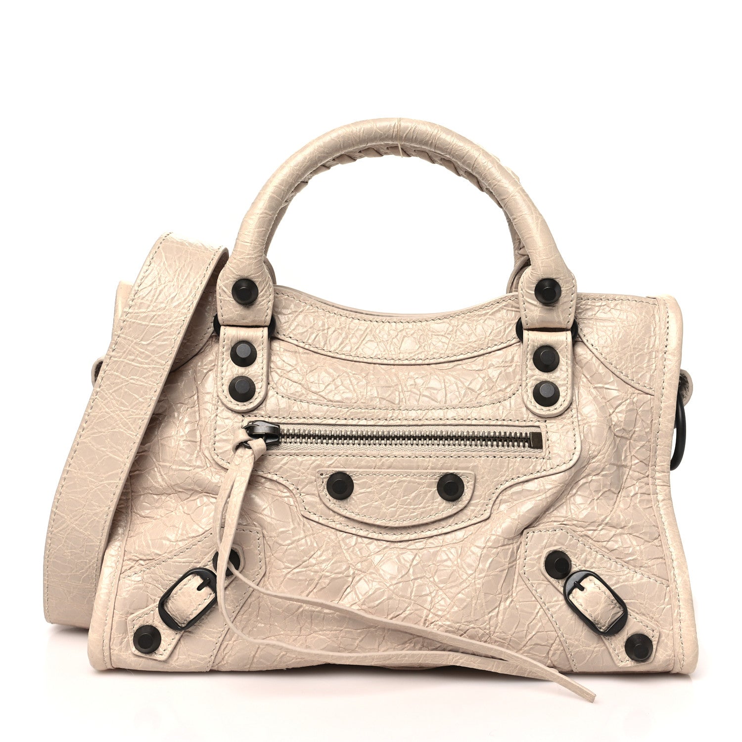 Balenciaga Agneau Arena Classic Hardware Le City Mini Almond