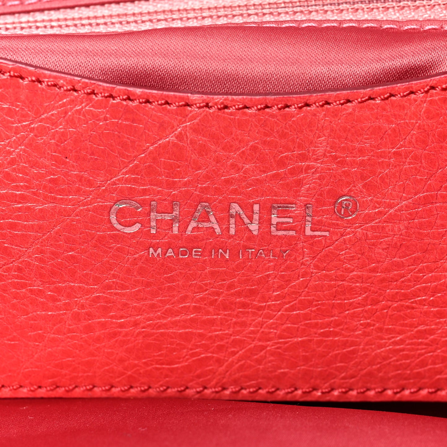 Glazed Calfskin Large On The Road Tote Red