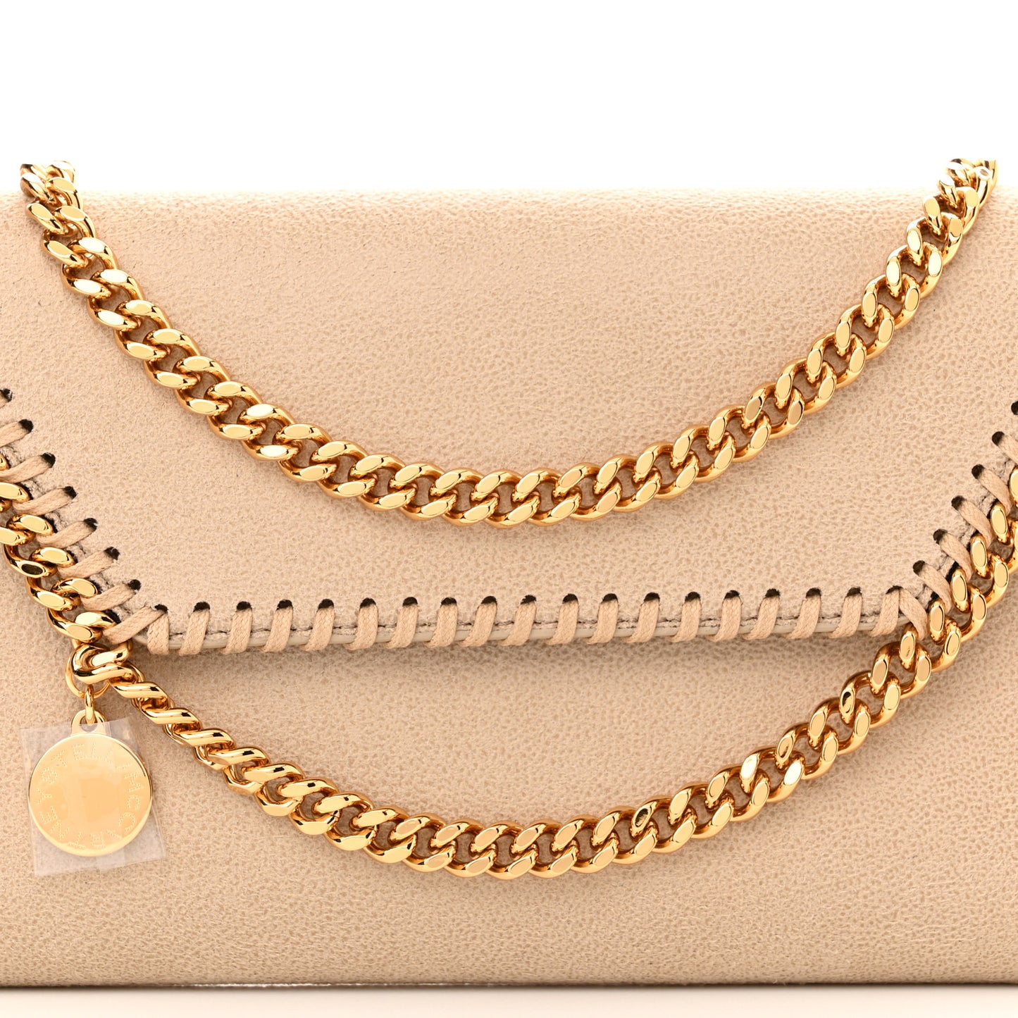 Shaggy Deer Mini Falabella Crossbody Bag Beige