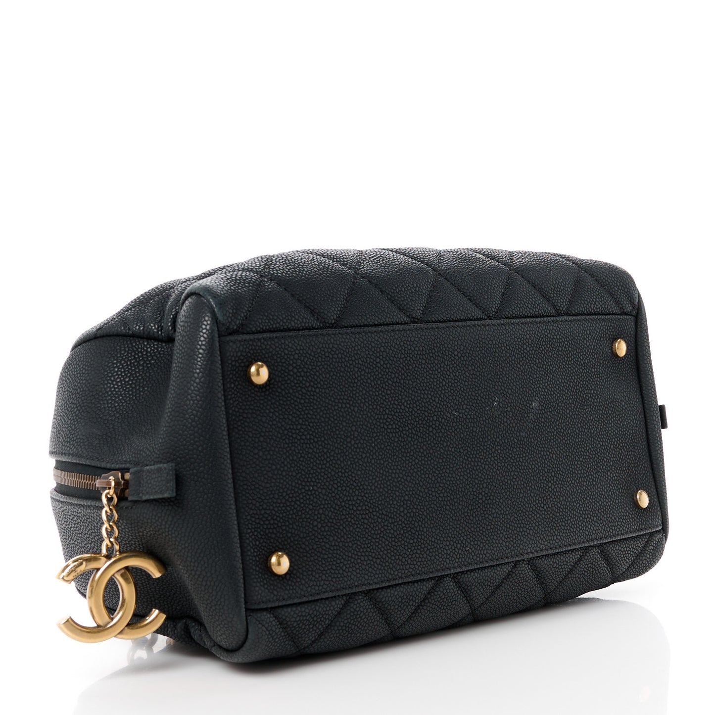 Caviar Quilted CC Bowler Black