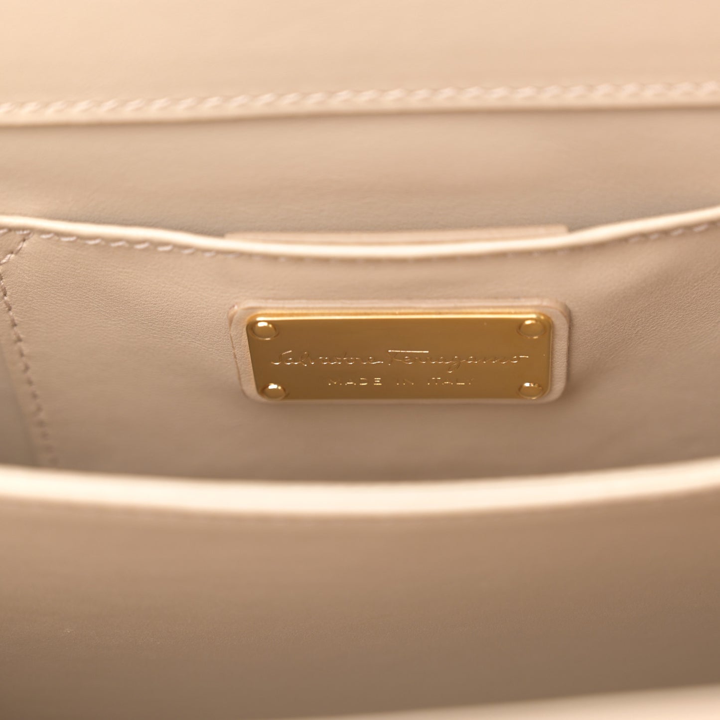 Calfskin Thalia Flap Shoulder Bag Macadamia