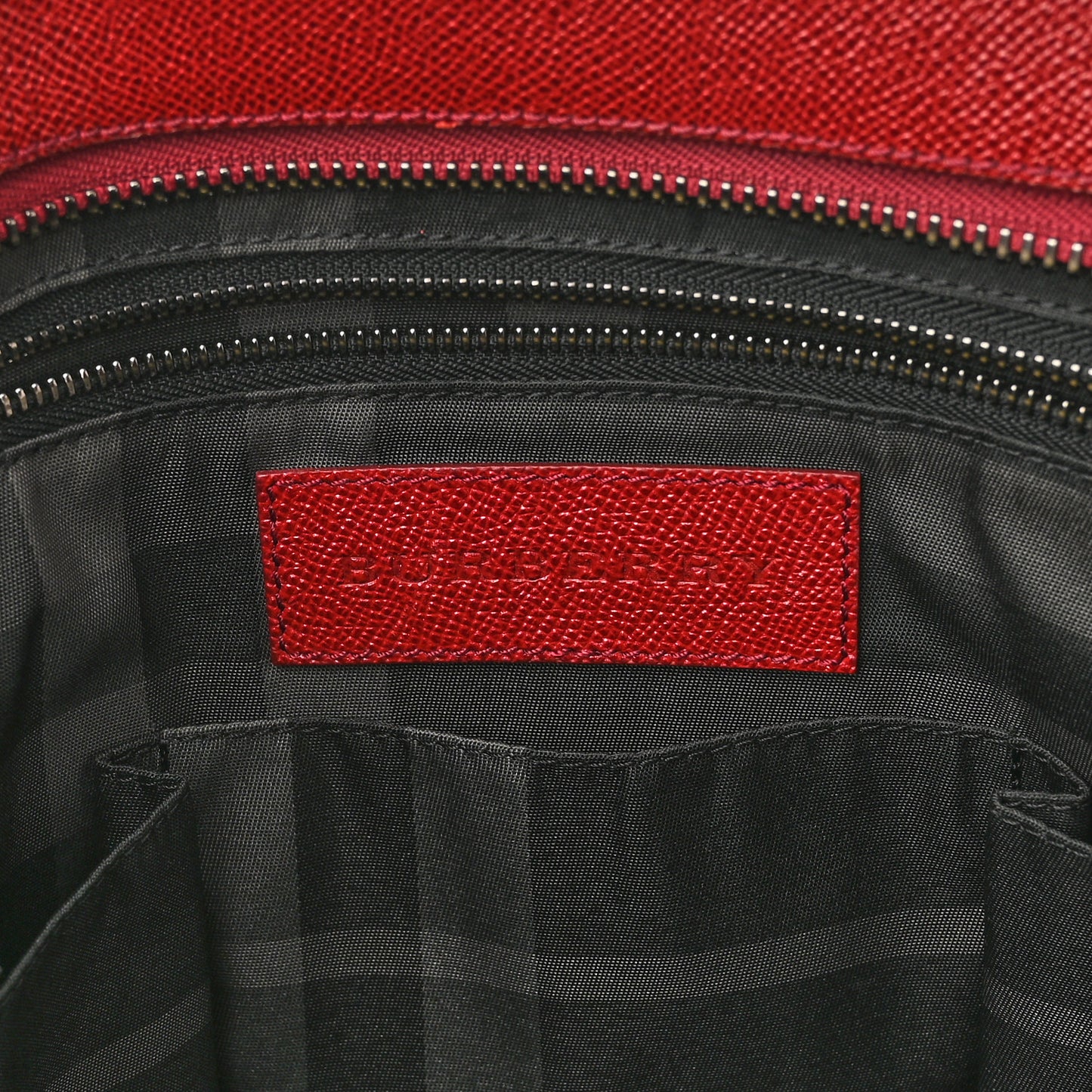 Textured Calfskin Small Newberg Briefcase Red