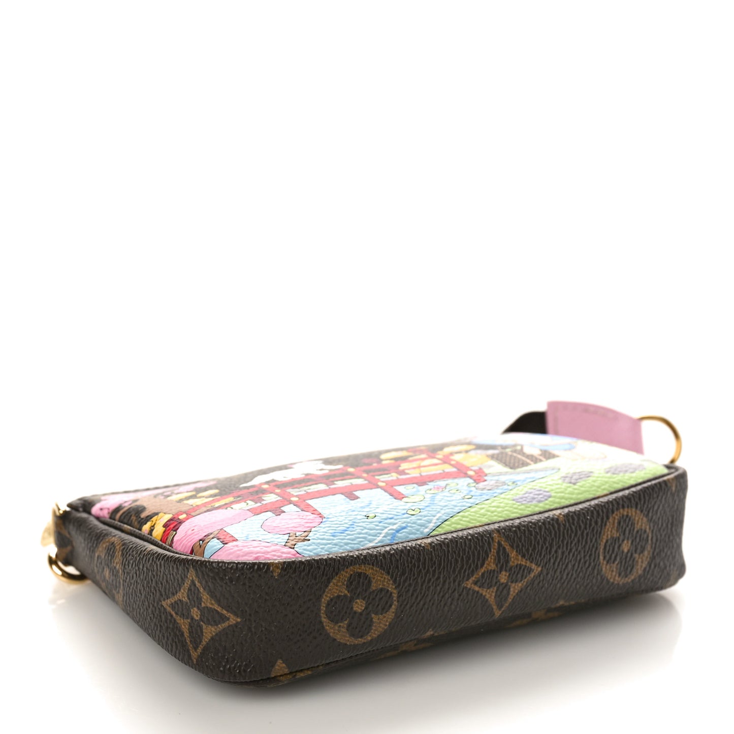 Monogram 2021 Christmas Animation Japanese Garden Mini Pochette Accessories Wisteria Pink