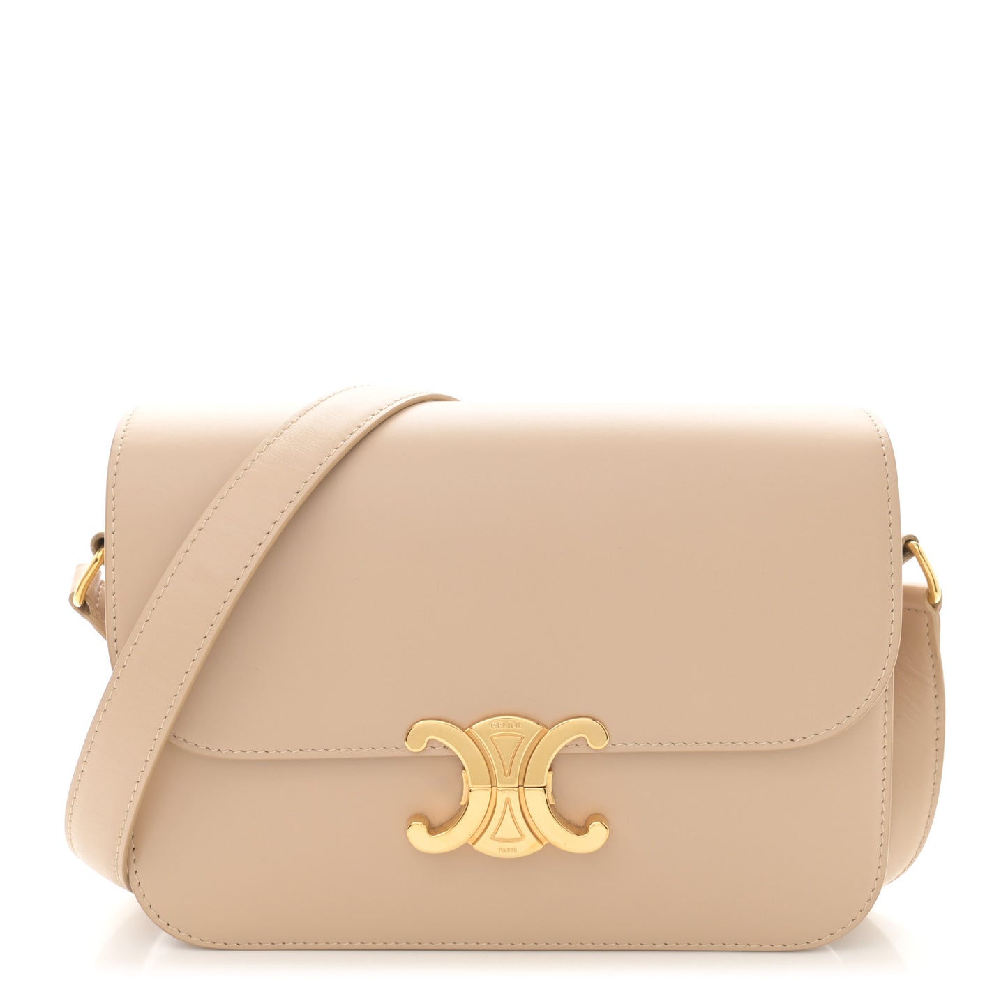 Shiny Calfskin Medium Triomphe Nude