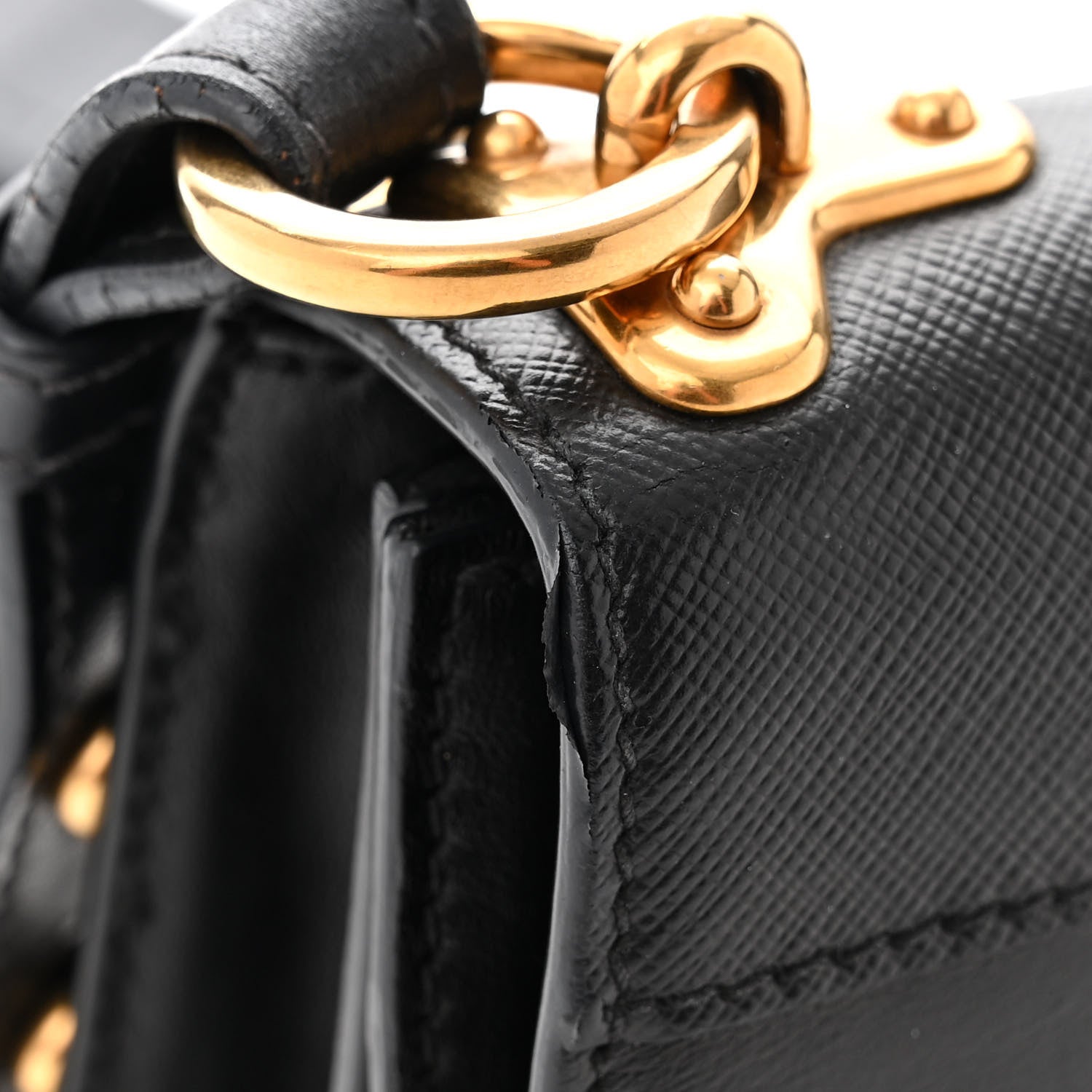 Prada City Calf Saffiano Cahier Bag Black 10 of 10